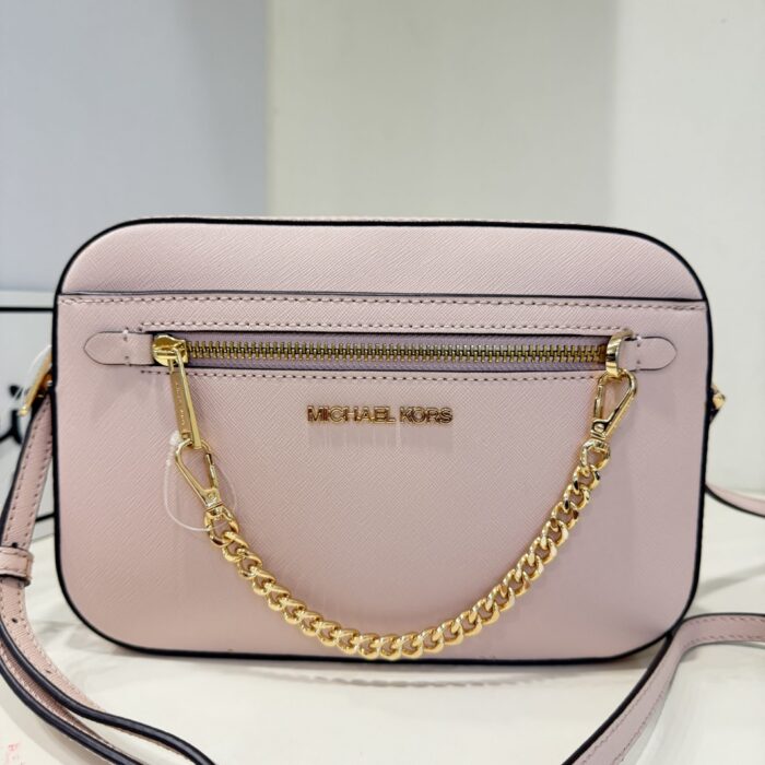 Michael Kors Jet Set Item Large EW Zip Chain Crossbody in Powder Blush