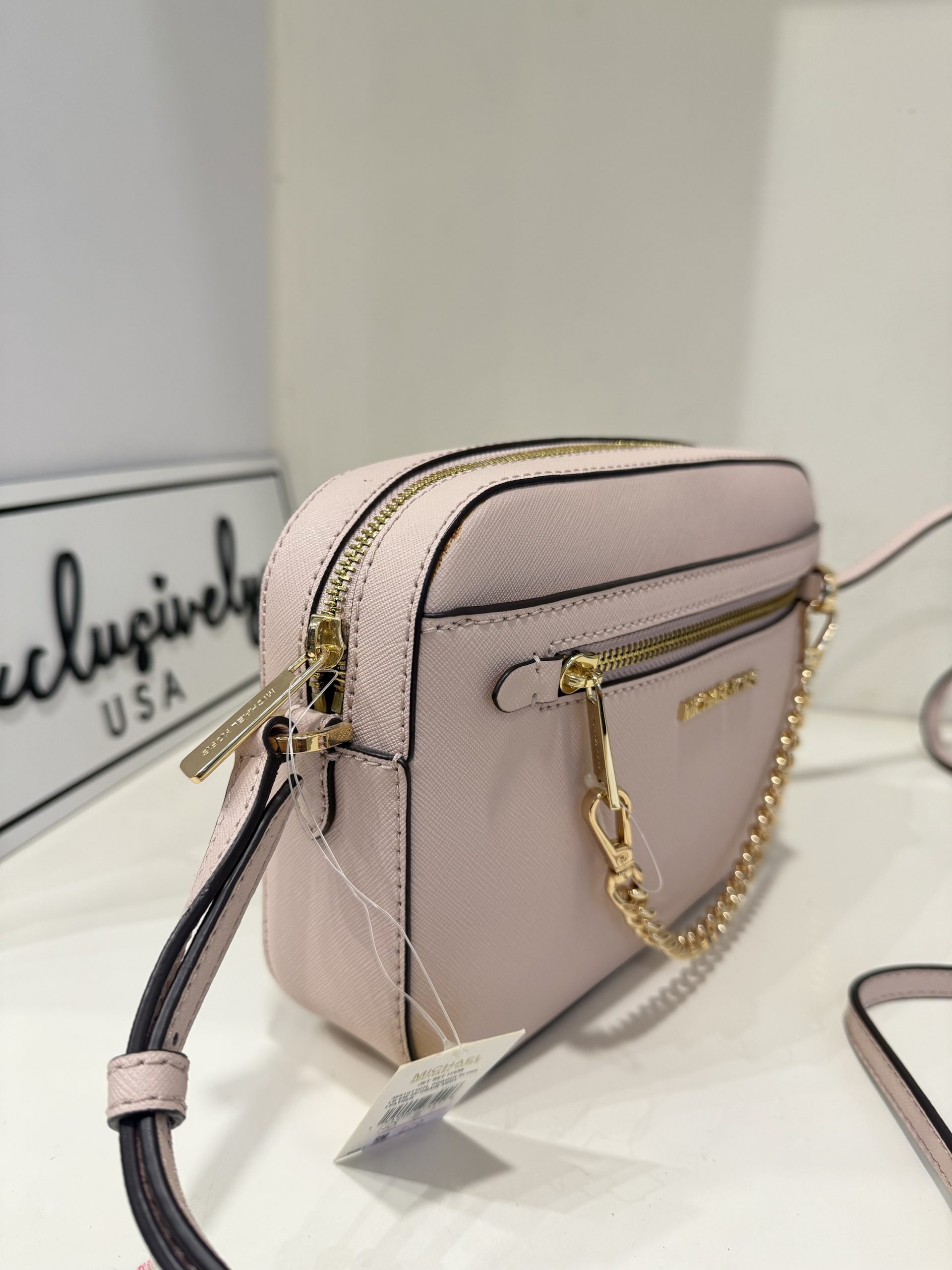 Michael Kors Jet Set Item Large EW Zip Chain Crossbody in Powder Blush - Image 2