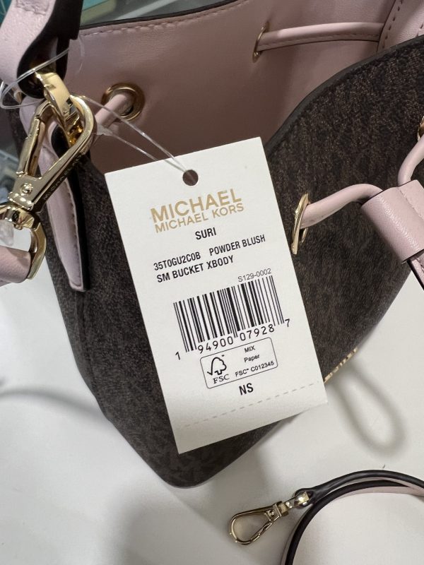 Michael Kors Suri Small Bucket in Signature Brown/Blush Exclusively USA