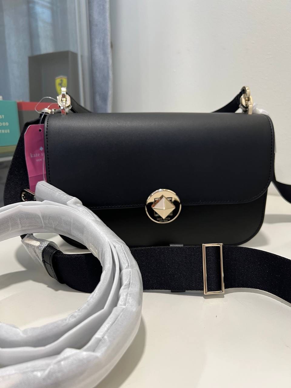 Kate Spade Audrey Flap Crossbody in Black - Image 5