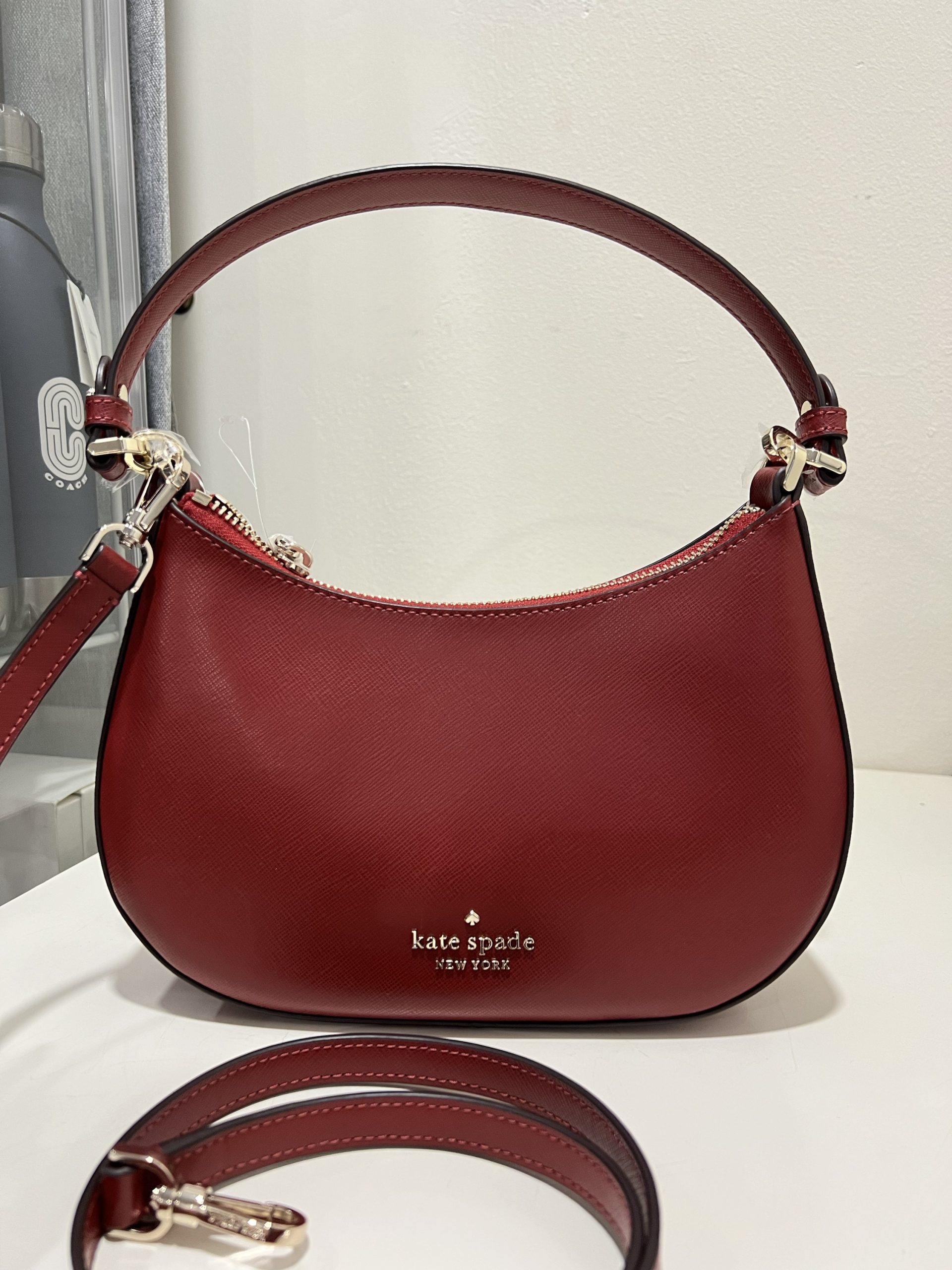 Kate Spade Staci Small Flap Crossbody Red Current