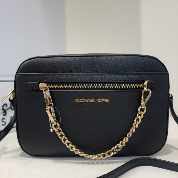 Michael Kors Jet Set Item Large EW Zip Chain Crossbody in Black