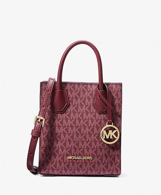 Michael Kors Mercer XS NS Shopper Crossbody in Signature Mulberry