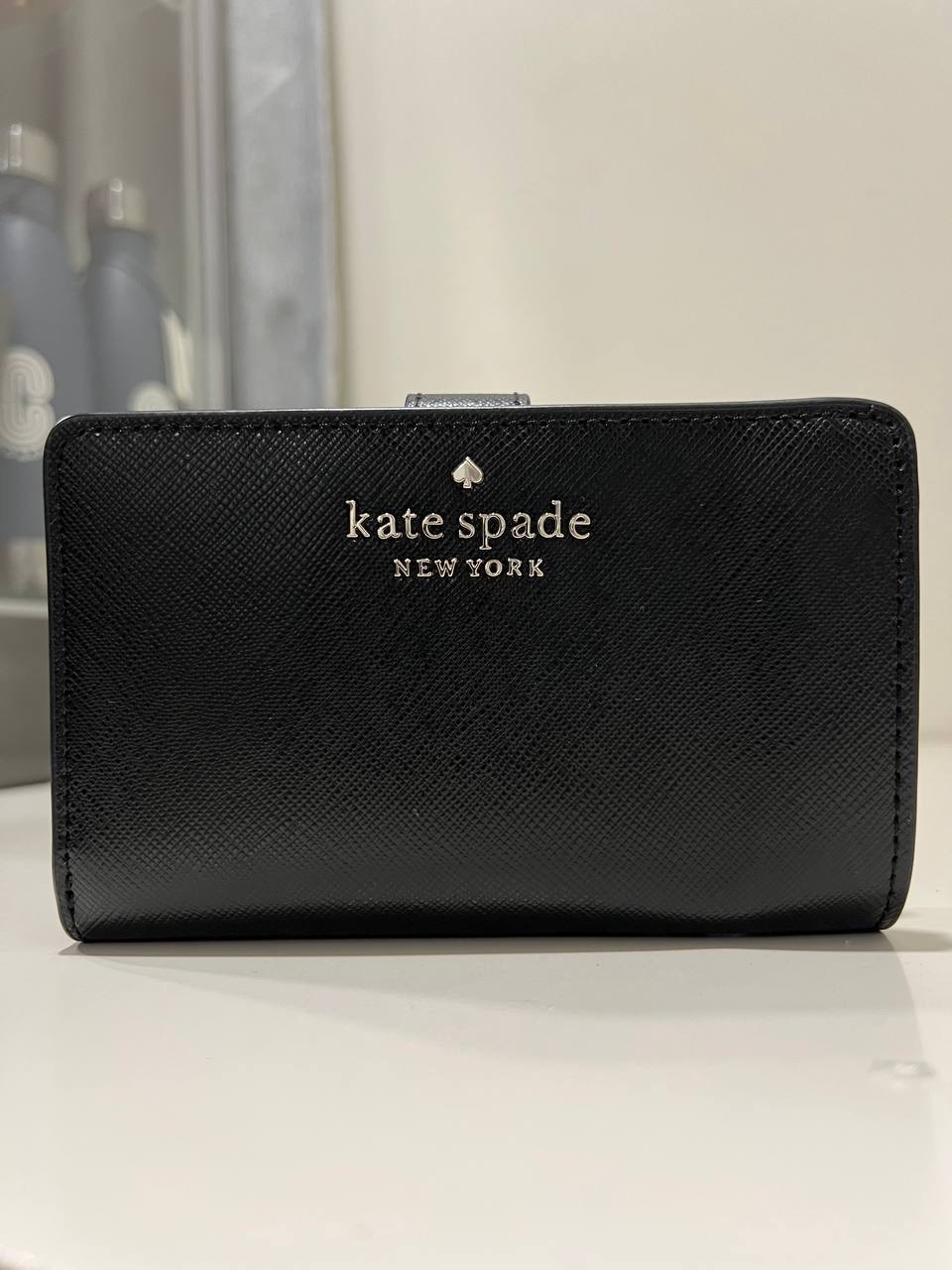 Kate Spade Staci Medium Compact Bifold Wallet in Black