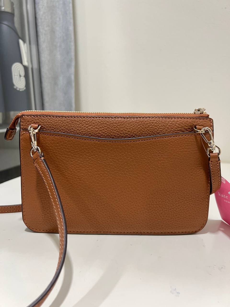 Kate Spade Leila Small Flap Crossbody in Warmgingerbread - Image 4