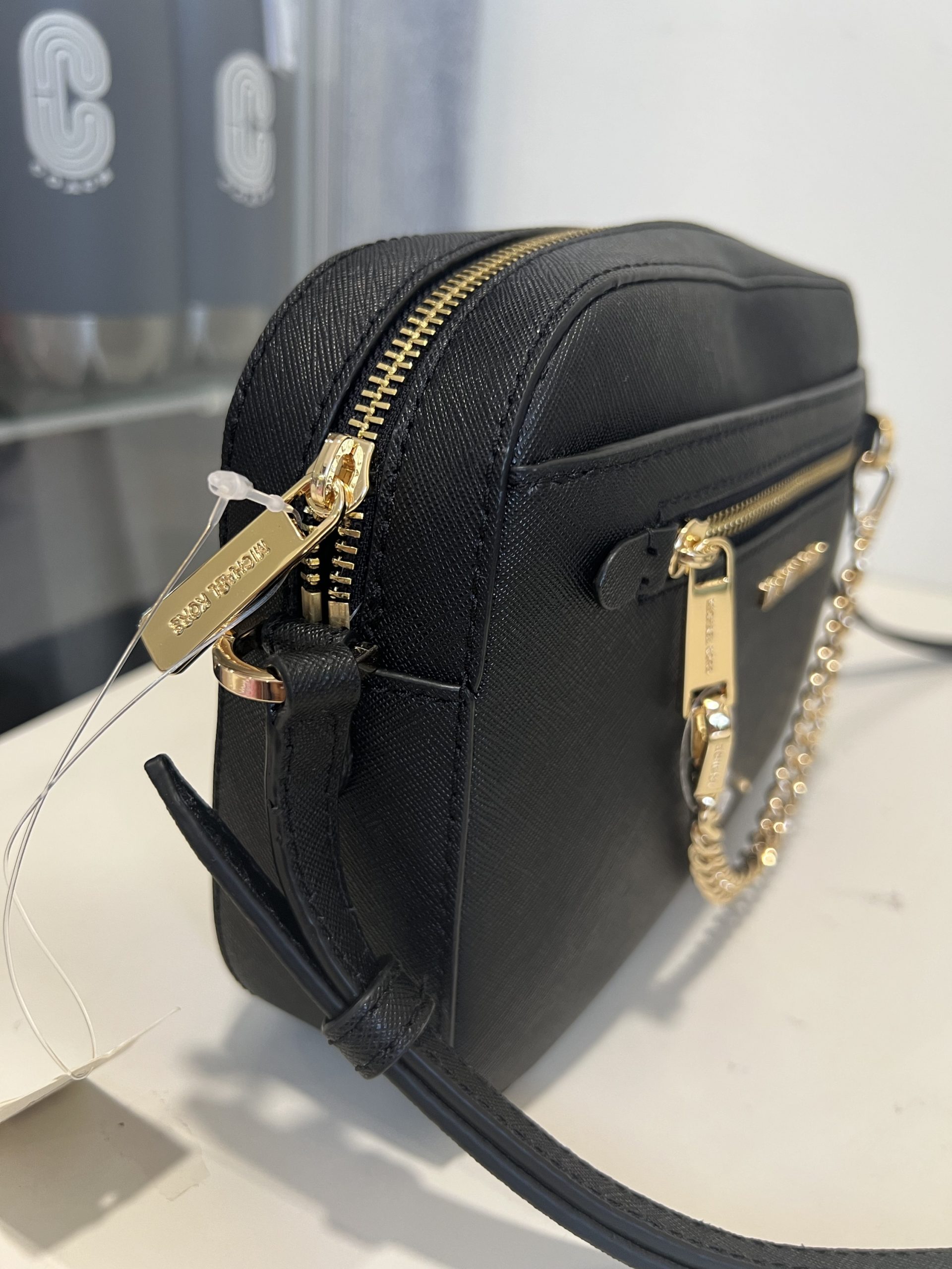 Michael Kors JST LG EW Zip Chain Crossbody in Black – Exclusively USA