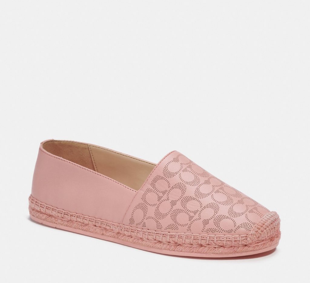 Coach Carley Espadrille Leather Shoes in Candy Pink (Size US7.5
