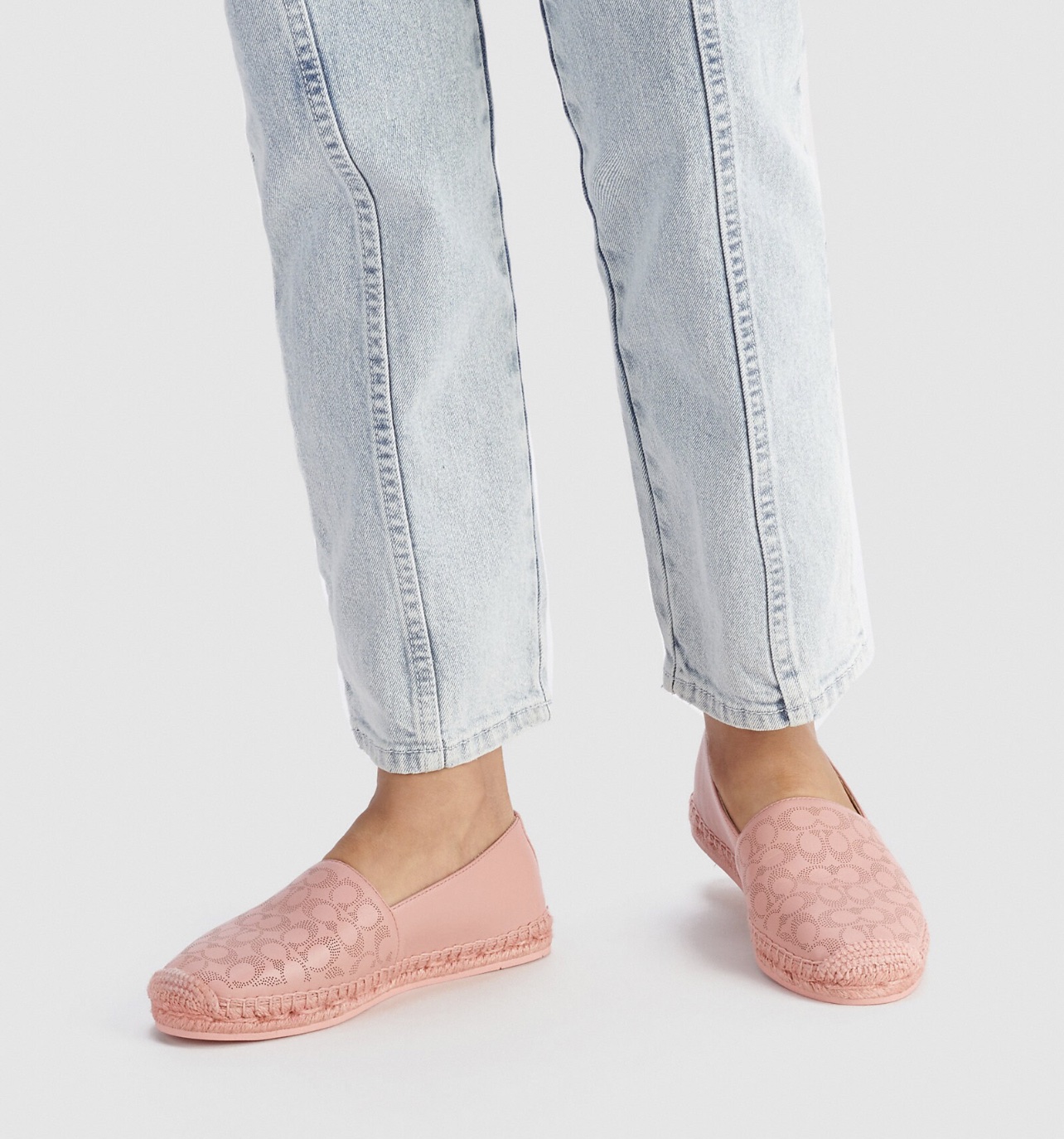Coach Carley Espadrille Leather Shoes in Candy Pink – Exclusively USA