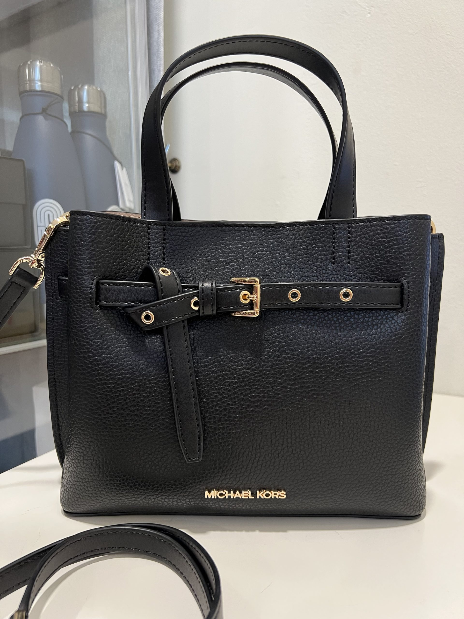 Michael Kors Emilia Small Satchel in Black – Exclusively USA