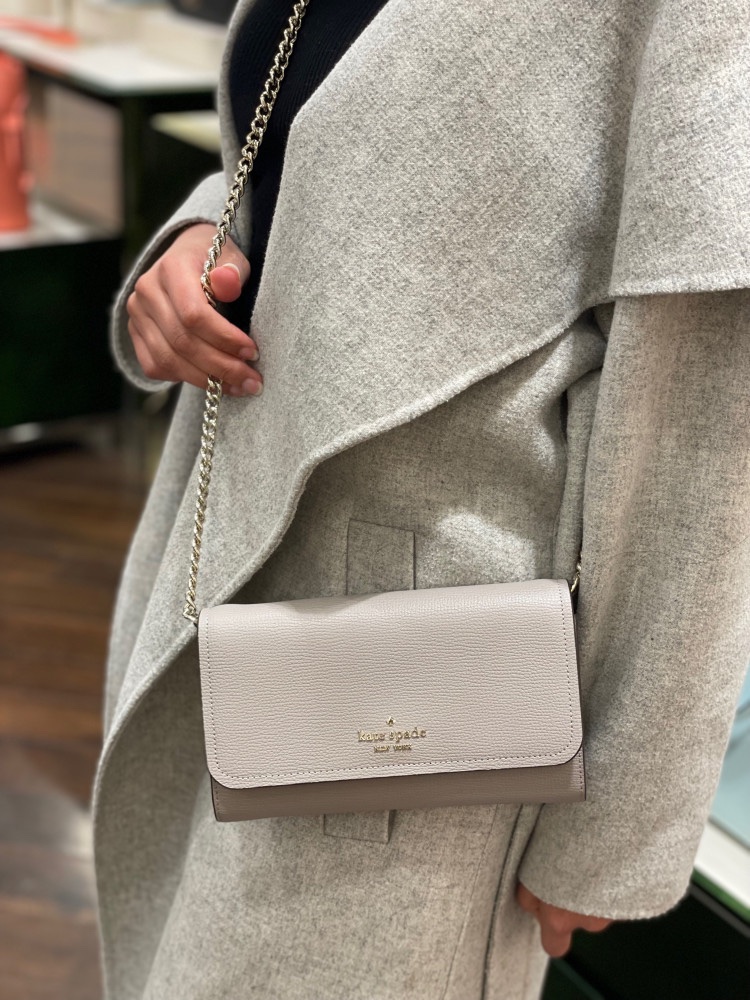 Kate Spade Darcy Chain Wallet Crossbody in Warm Taupe – Exclusively USA