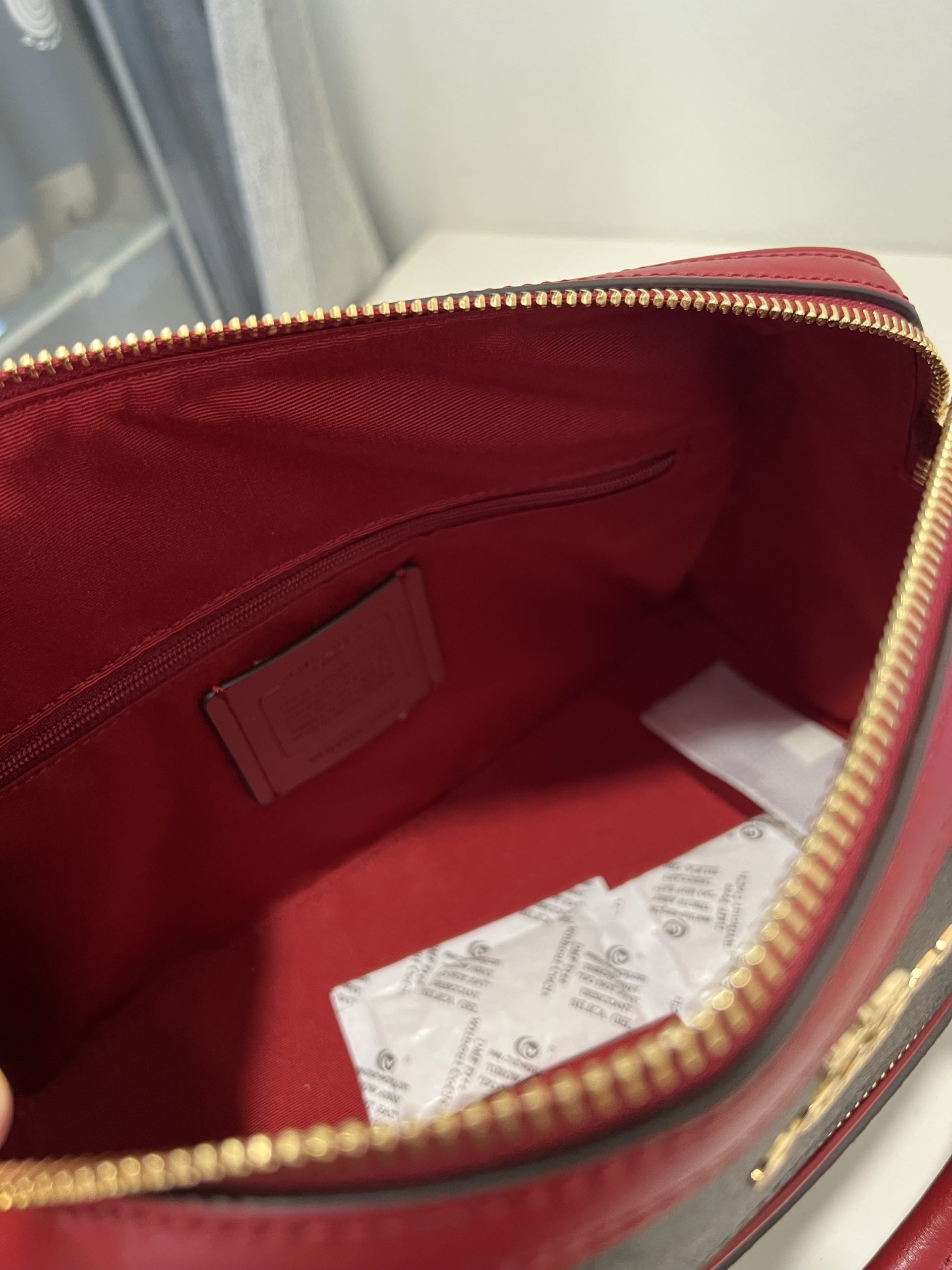 Coach Rowan Satchel in Signature Brown/Red - Image 3