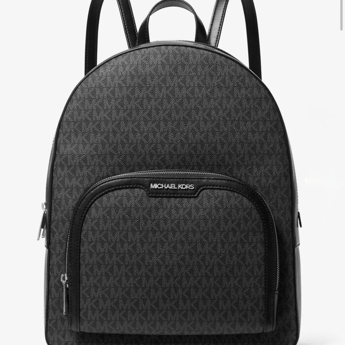 Michael Kors Jaycee Logo Large Backpack in Black