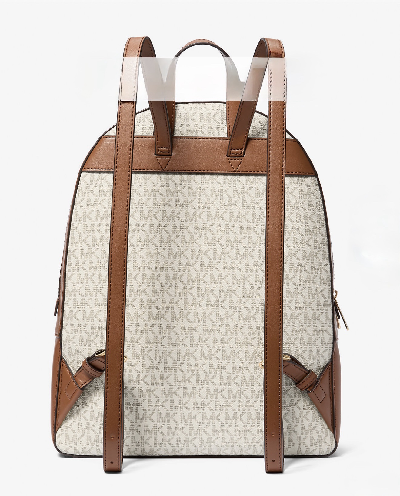 Michael Kors Jaycee Logo Large Backpack in Vanilla/ Brown - Image 3