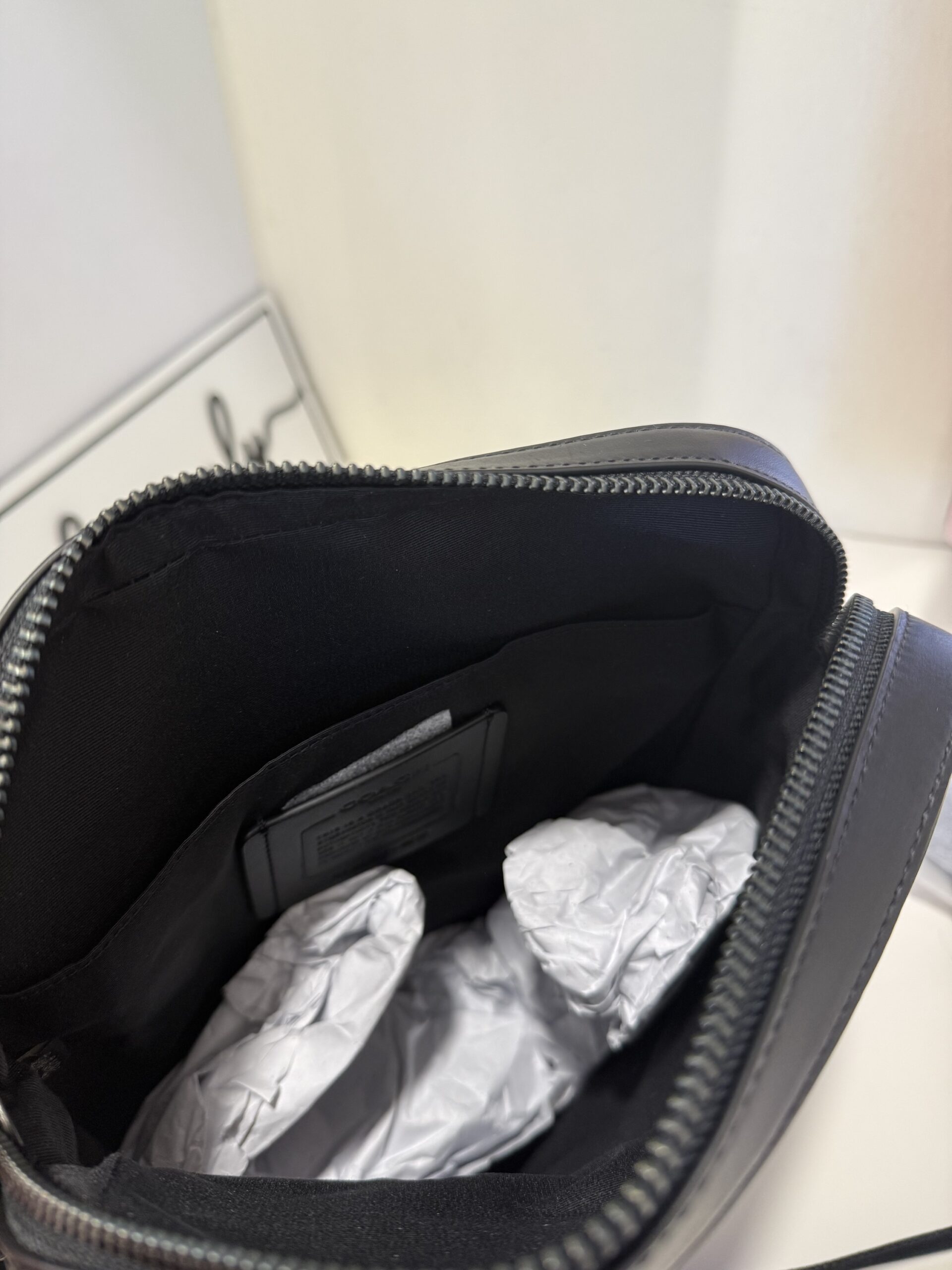 Coach Houston Flight Bag In Signature Charcoal Black - Image 3