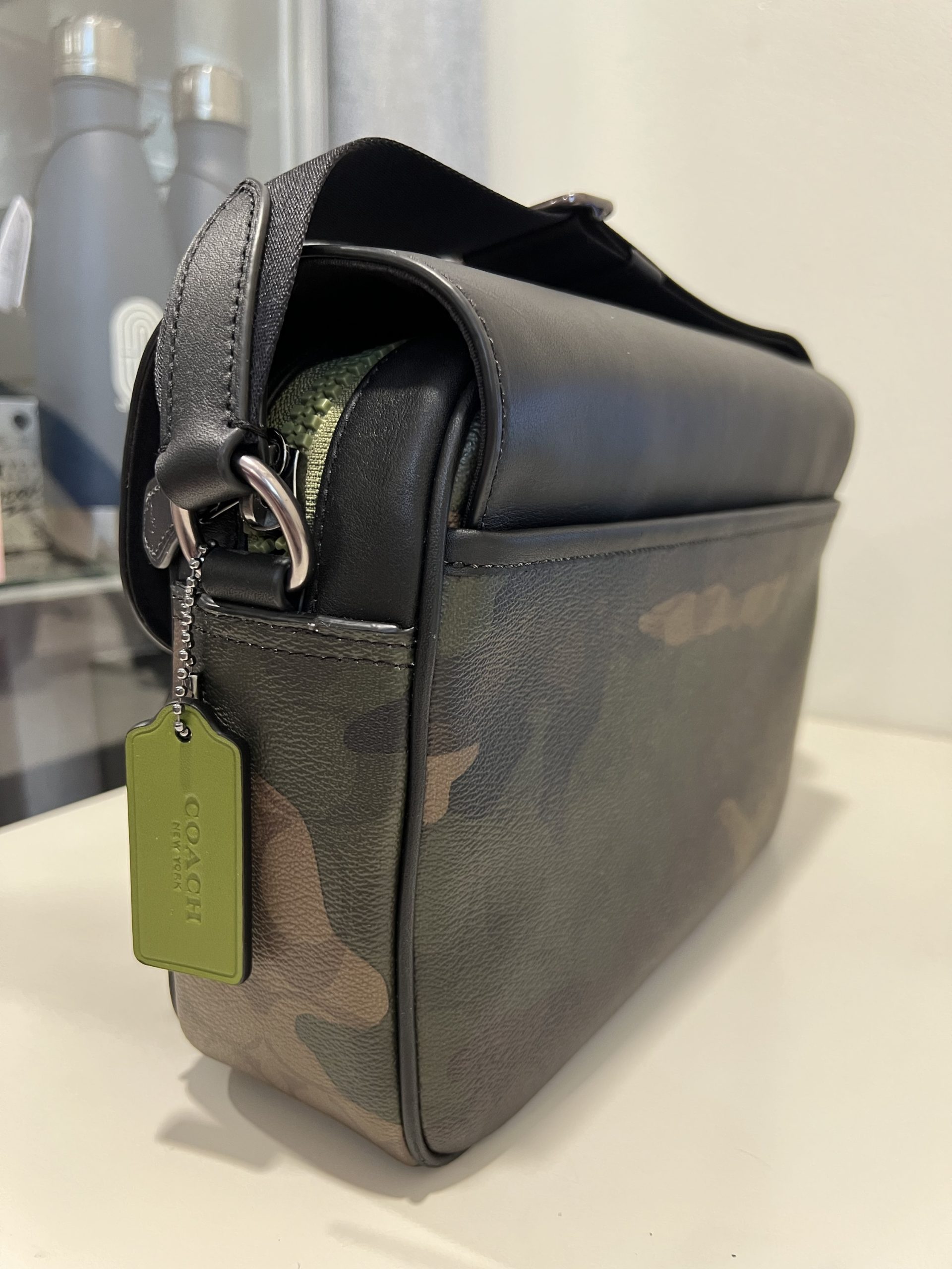 Coach Track Crossbody In Signature Canvas With Camo Print And Coach Patch - Image 2