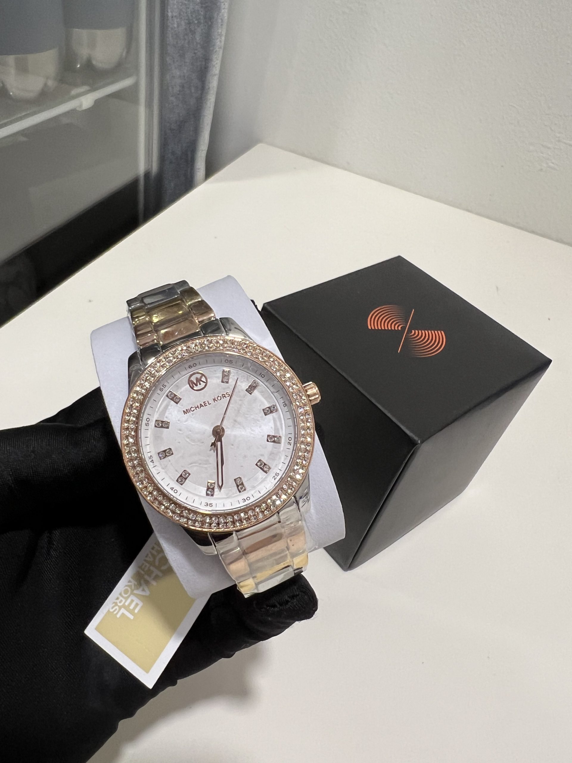 Michael Kors Pyper Silver Dial Ladies Tritone Watch MK3901   Watchsavingscom