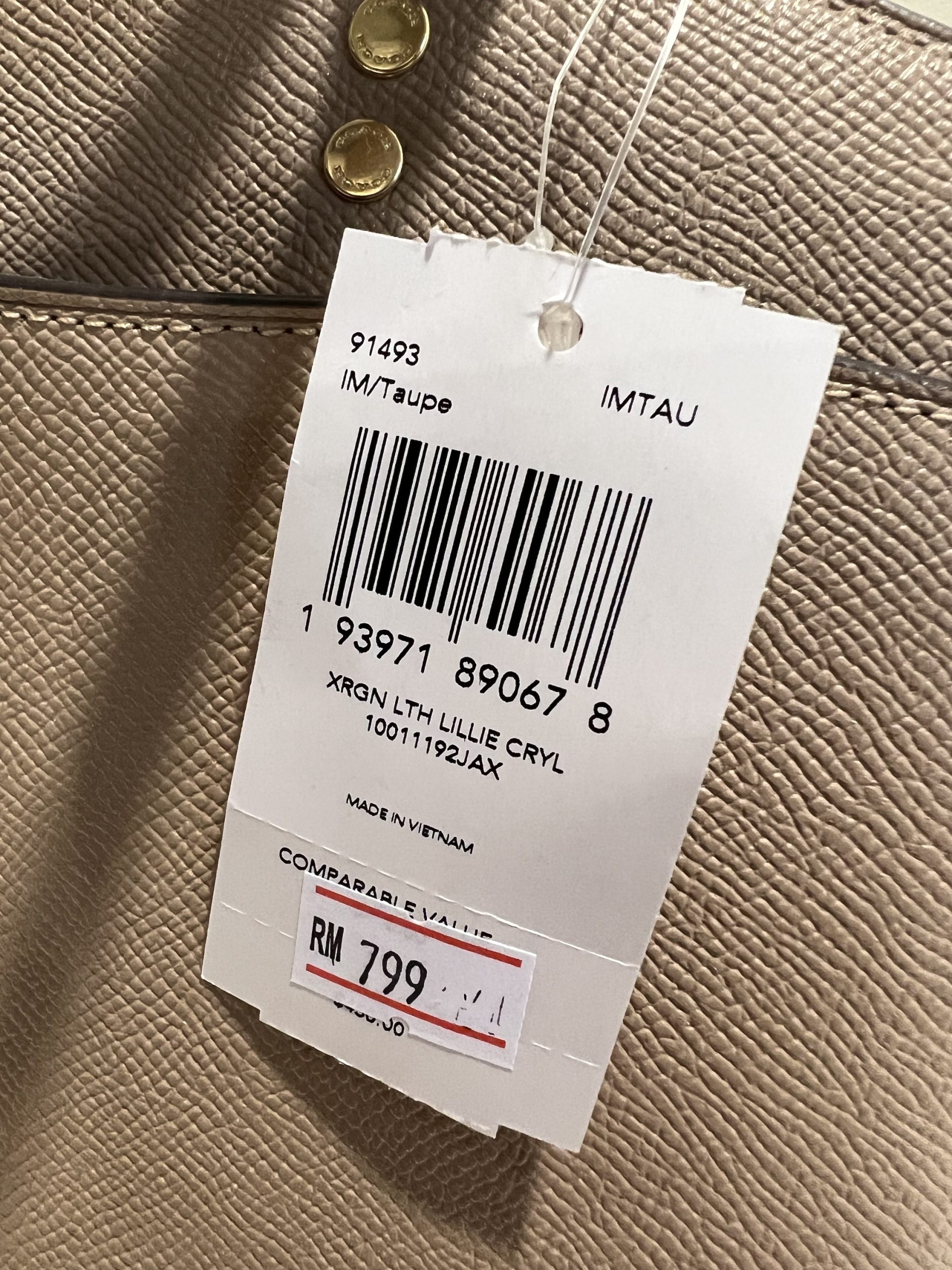 Coach Lillie Carryall in Taupe Exclusively USA