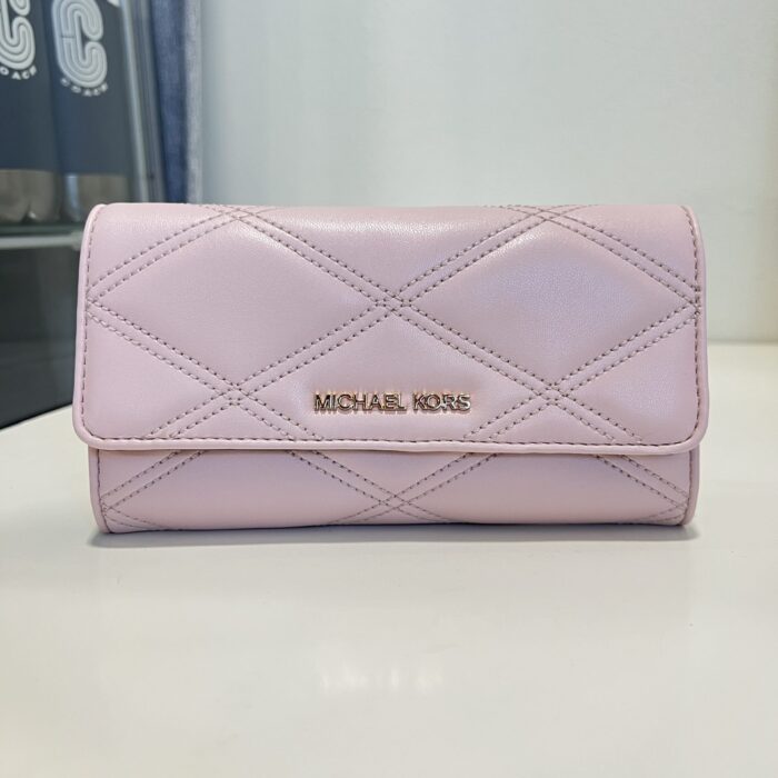 [CLEARANCE AS IS] Michael Kors Jet Set Travel Large Trifold Wallet in Powder Blush