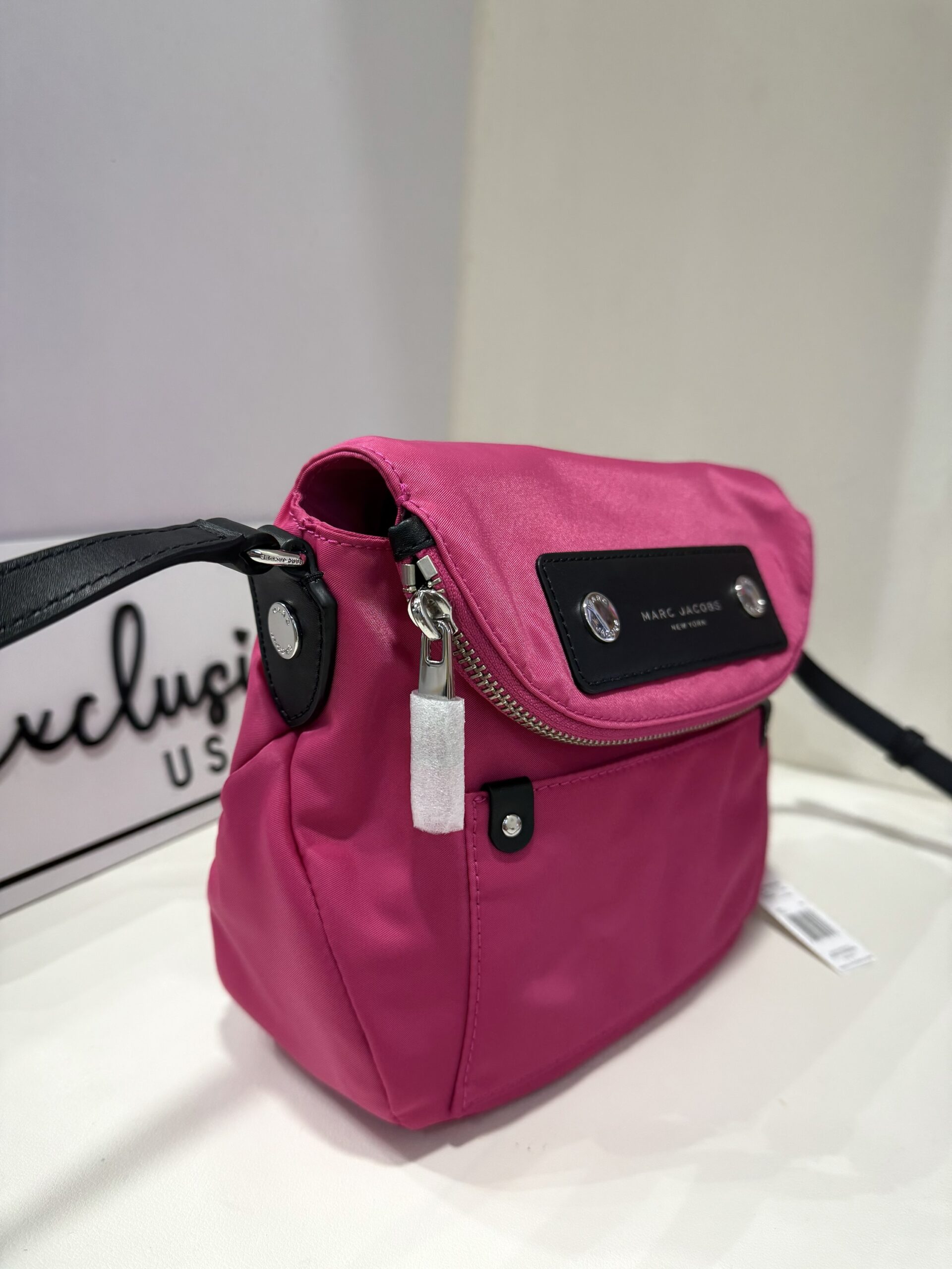 Marc Jacobs Preppy Nylon Mini Natasha Crossbody Bag in Hot Pink