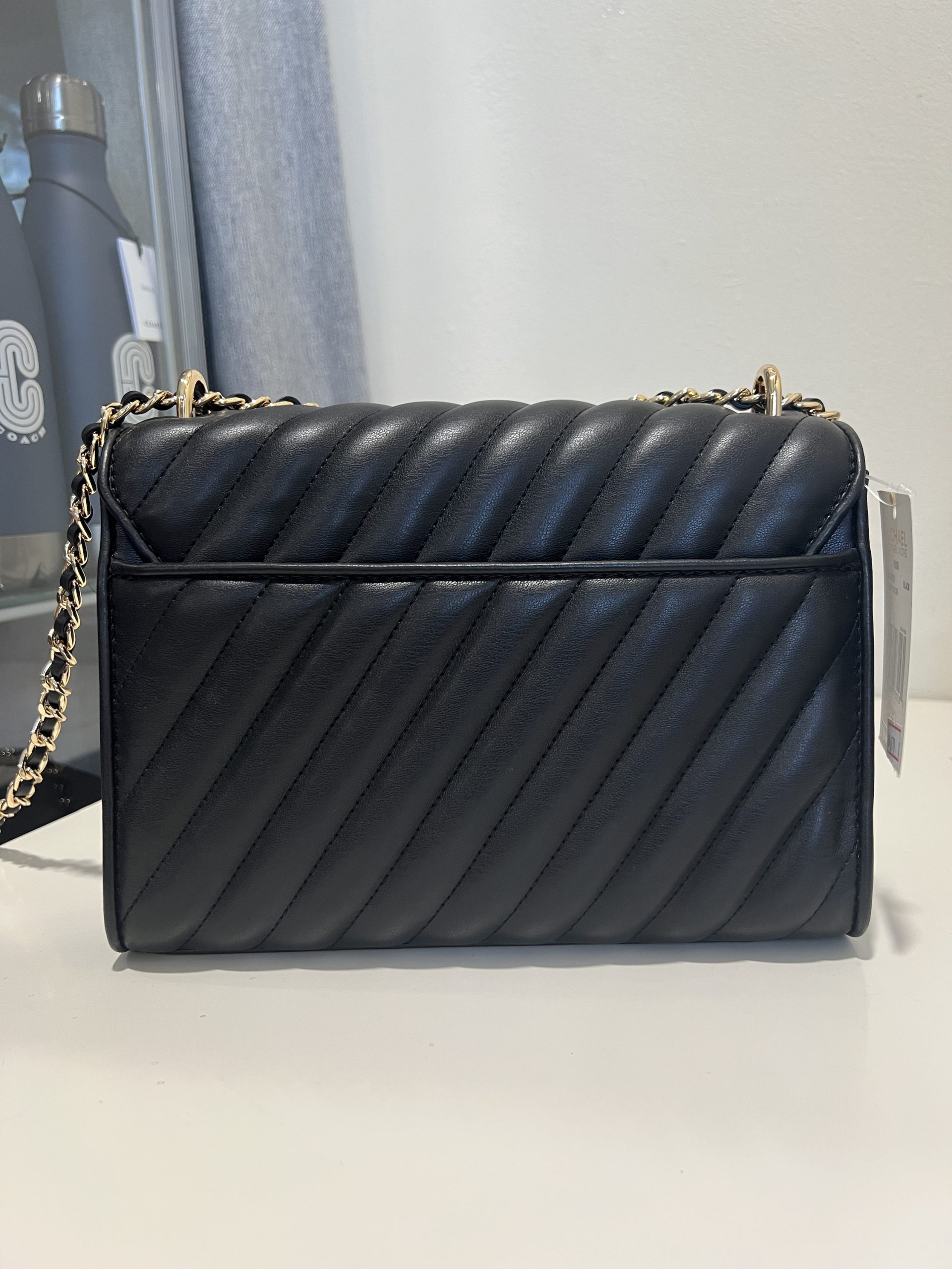 Michael Kors Rose Medium Flap Shoulder in Black Exclusively USA