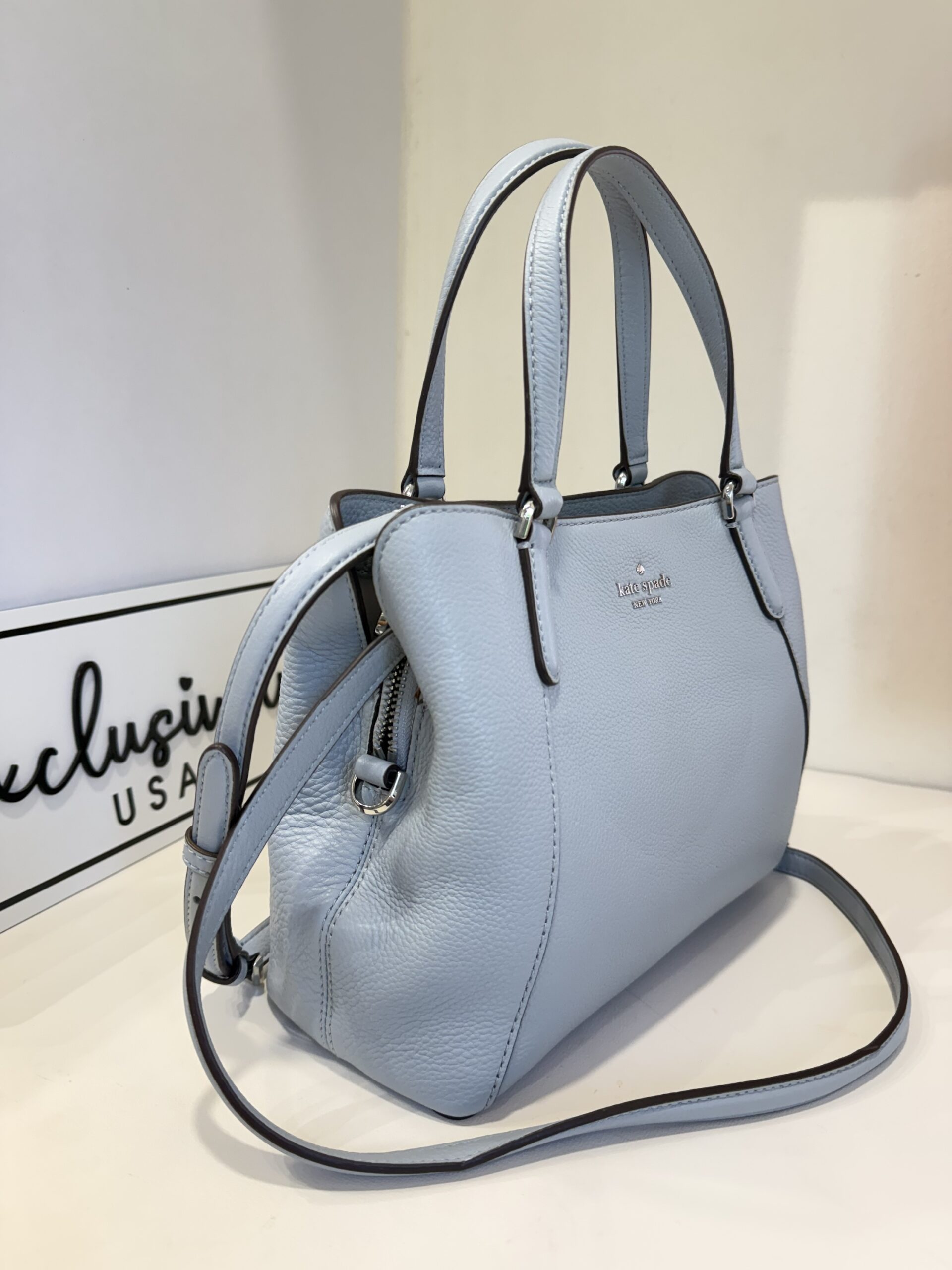 Kate Spade Jackson Medium Triple Compartment Satchel in Frosted Blue - Image 2