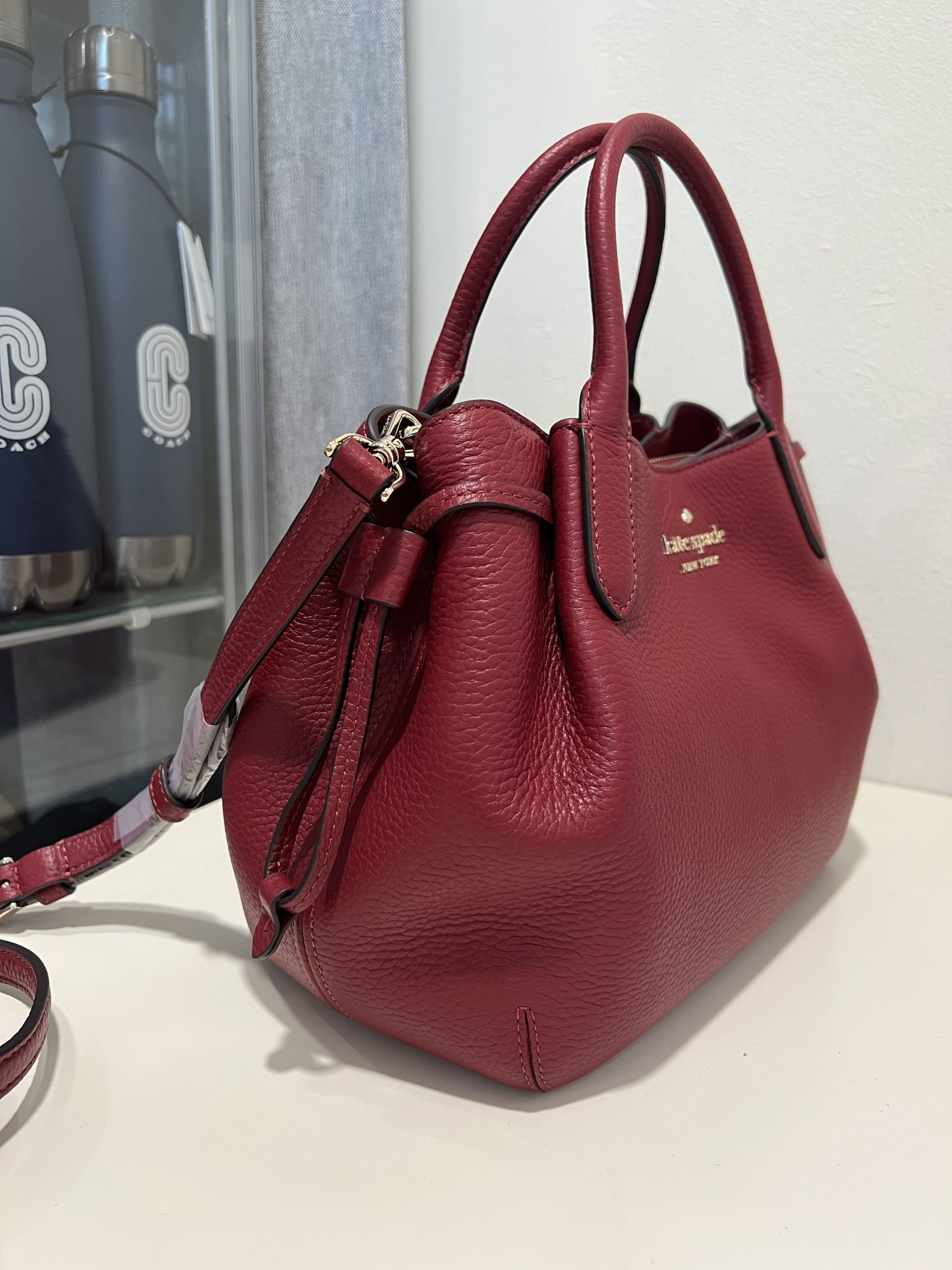 Kate Spade Dumpling Small Satchel in Red Currant - Image 2