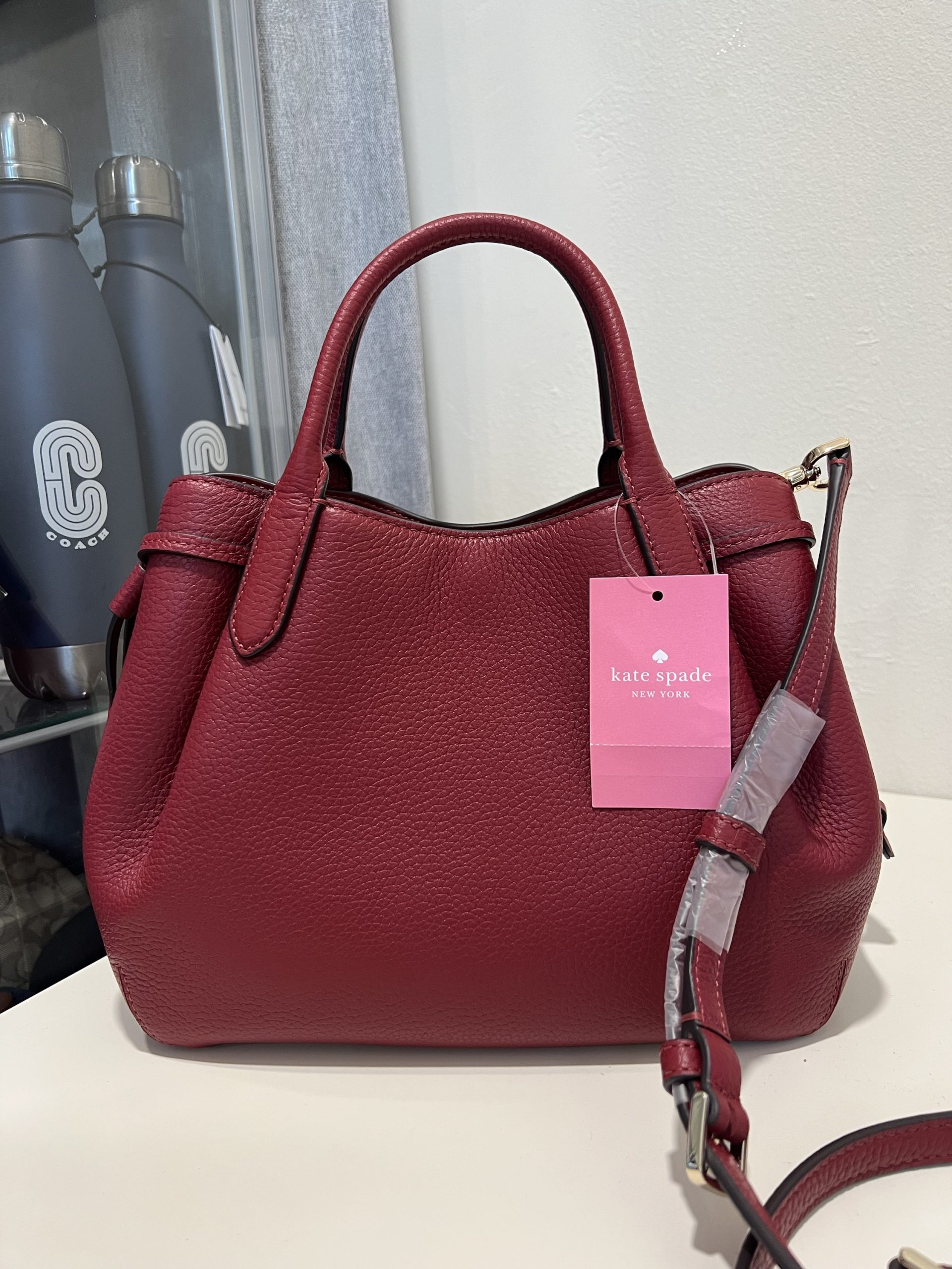 Kate Spade Dumpling Small Satchel in Red Currant - Image 4