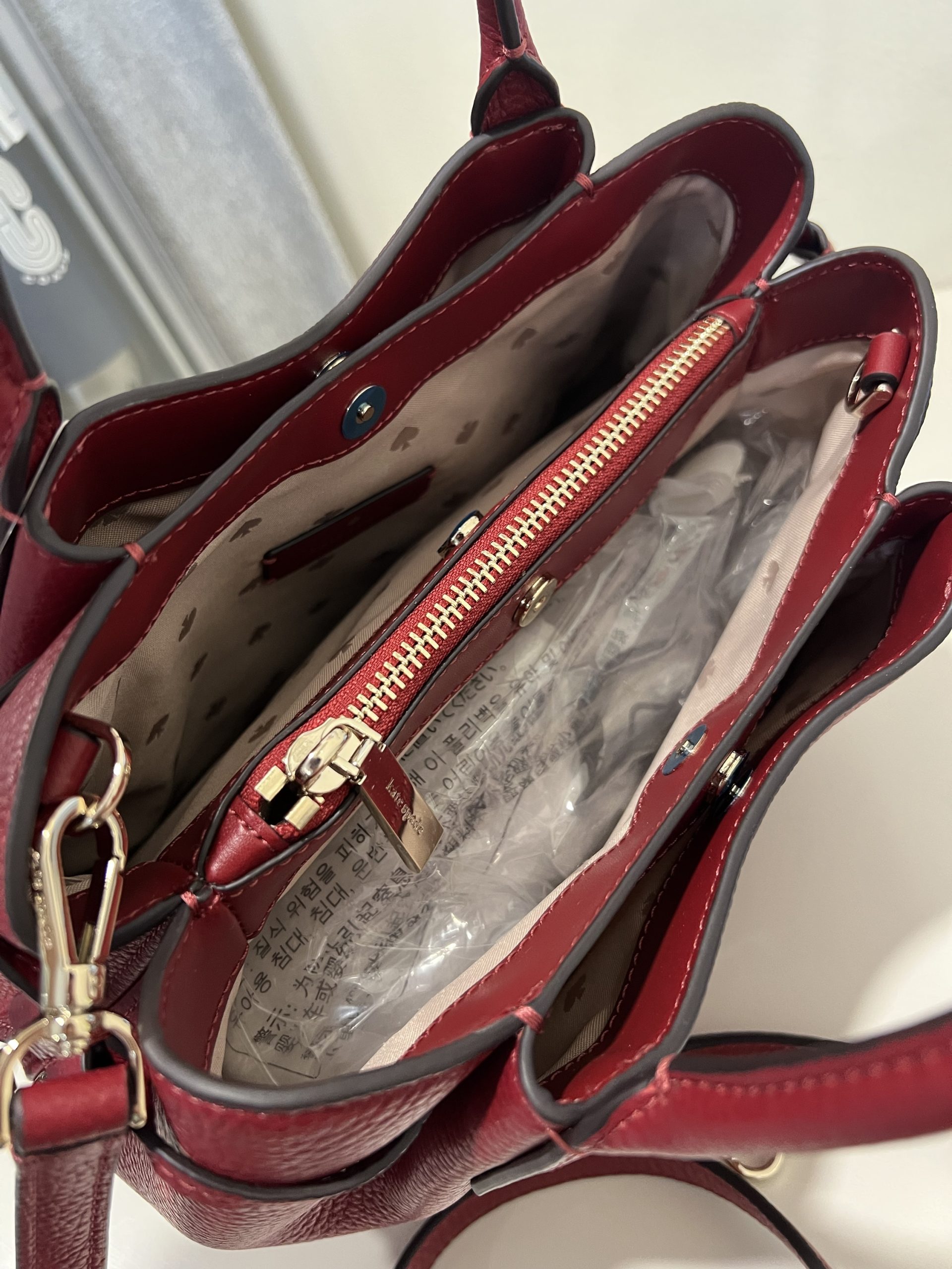 Kate Spade Dumpling Small Satchel in Red Currant - Image 3
