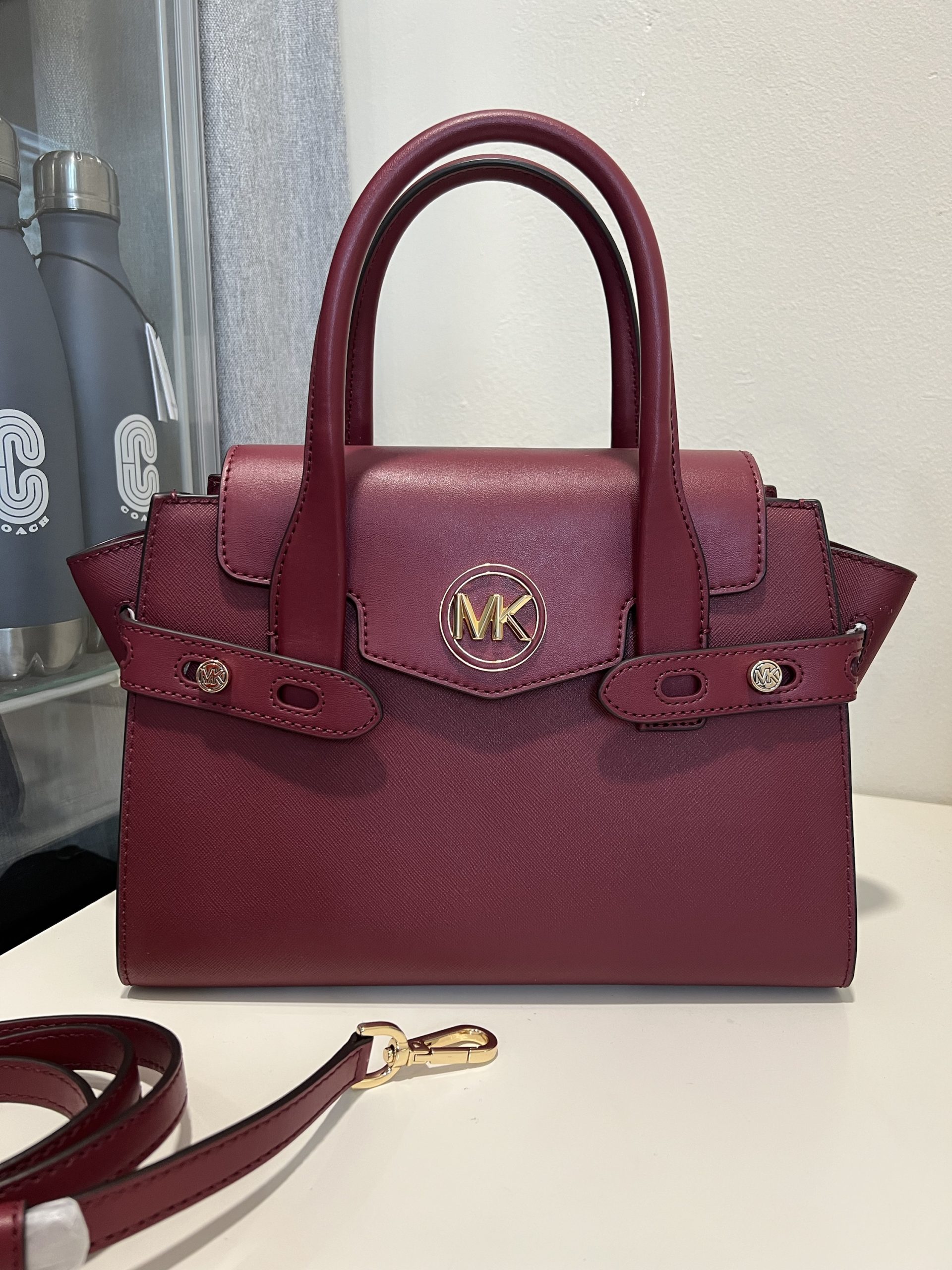 Michael Kors Carmen Medium Flap Satchel in Mulberry – Exclusively USA