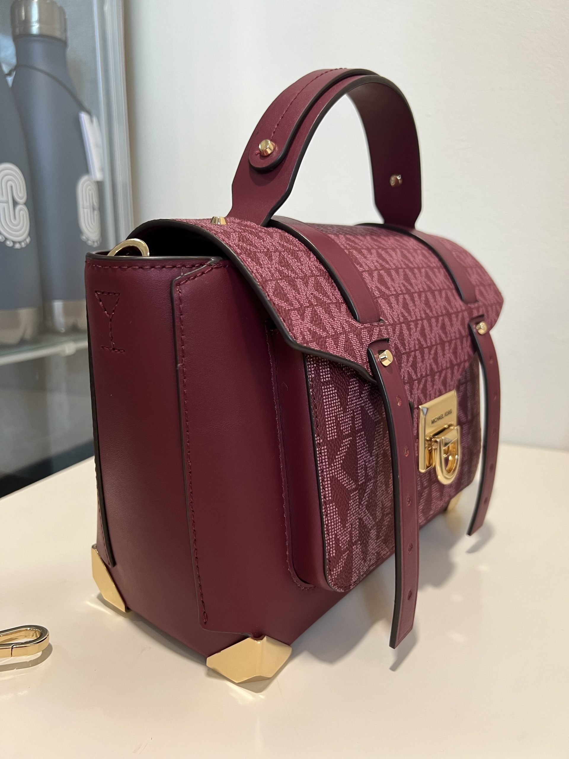 Michael Kors Manhattan Medium Top Handle School Satchel in Signature  Mulberry Multi – Exclusively USA