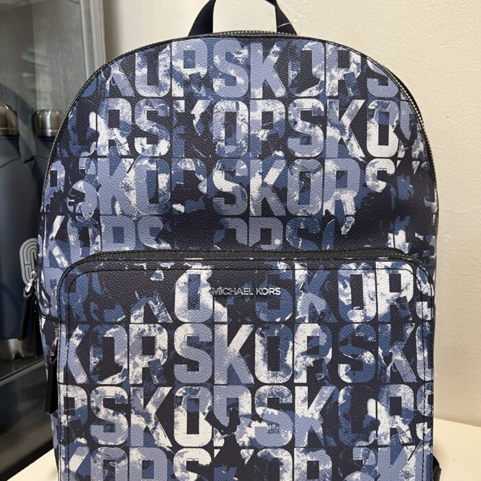 Michael Kors Cooper Commuter Large Logo Backpack in Admiral