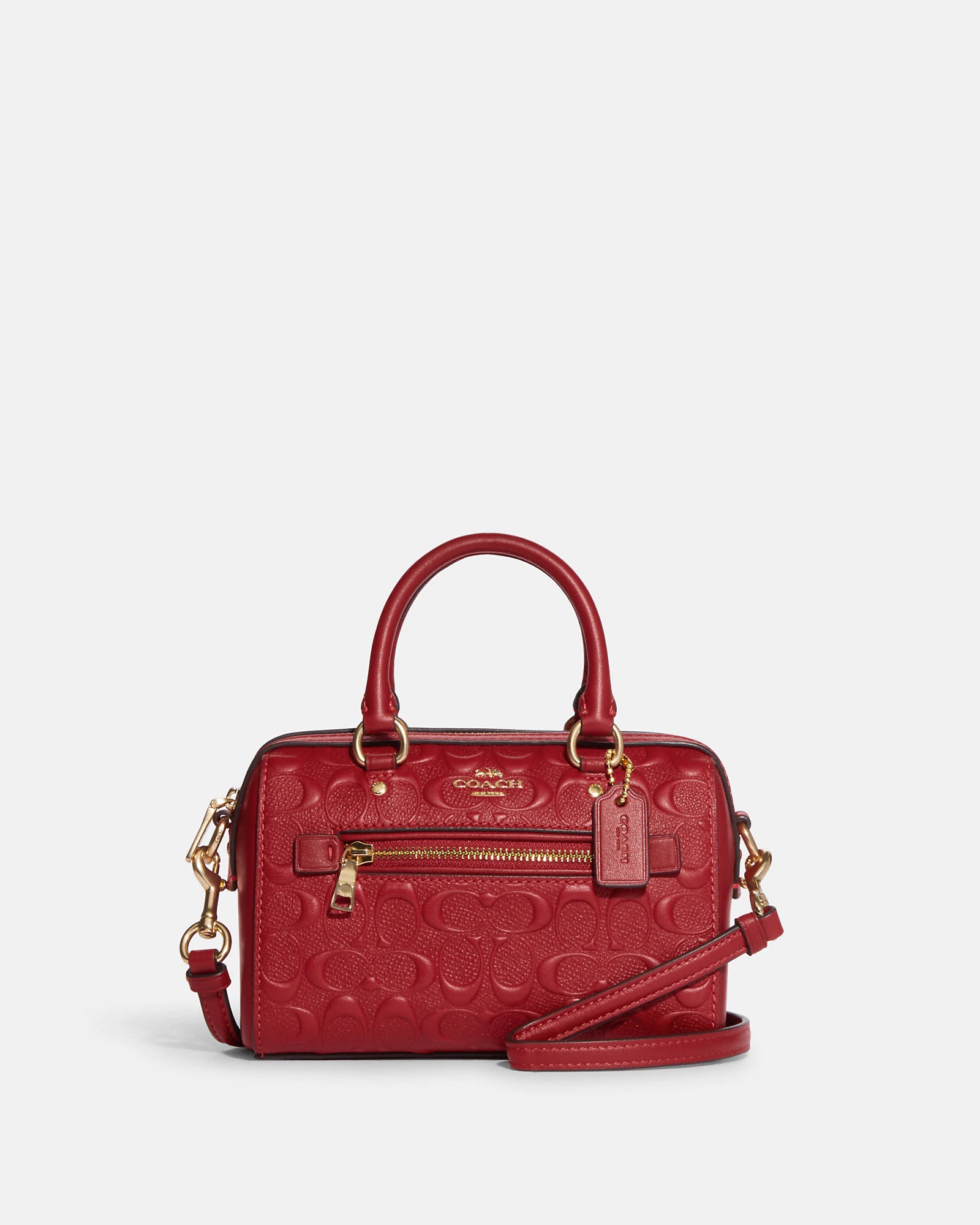 Coach Mini Rowan Crossbody In Signature Leather Red – Exclusively USA