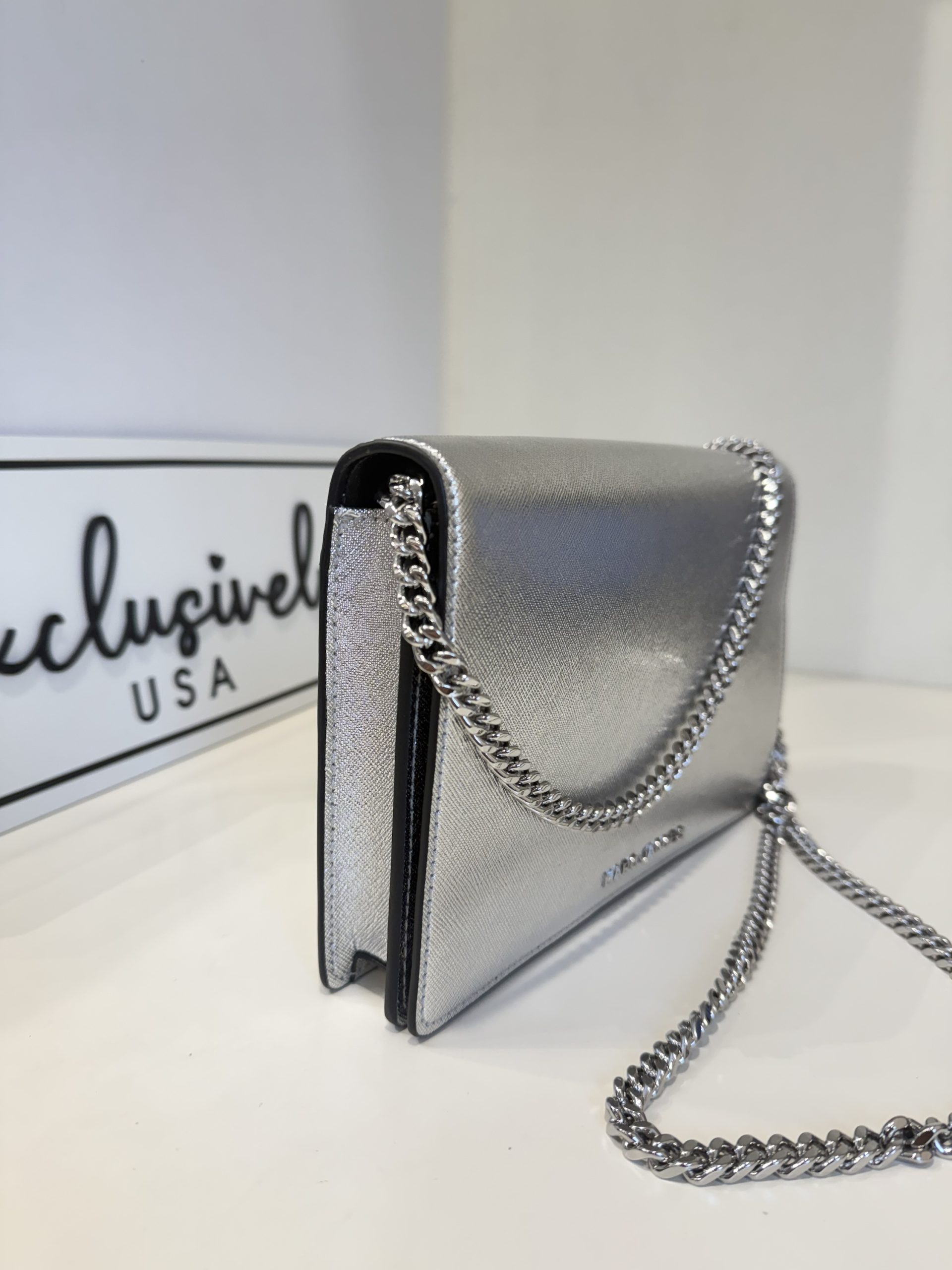 Marc Jacobs Daily Party On A Chain Crossbody Bag in Silver - Image 2