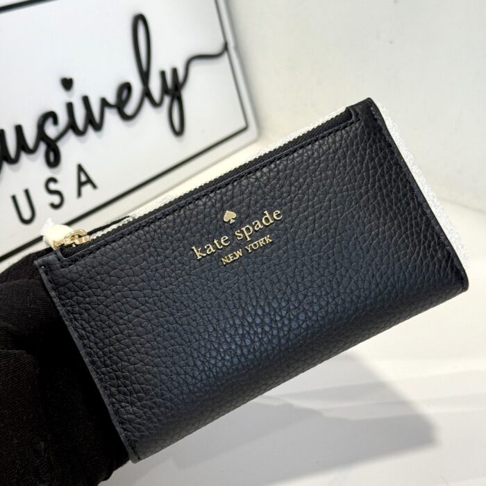 Kate Spade Julia Small Slim Bifold Wallet in Black