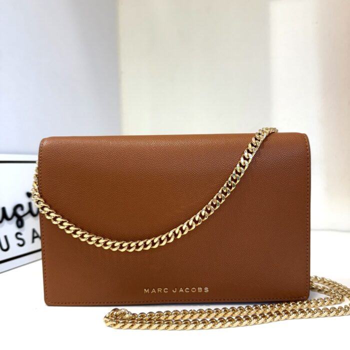 Marc Jacobs Daily Party On A Chain Crossbody Bag in Smoked Almond