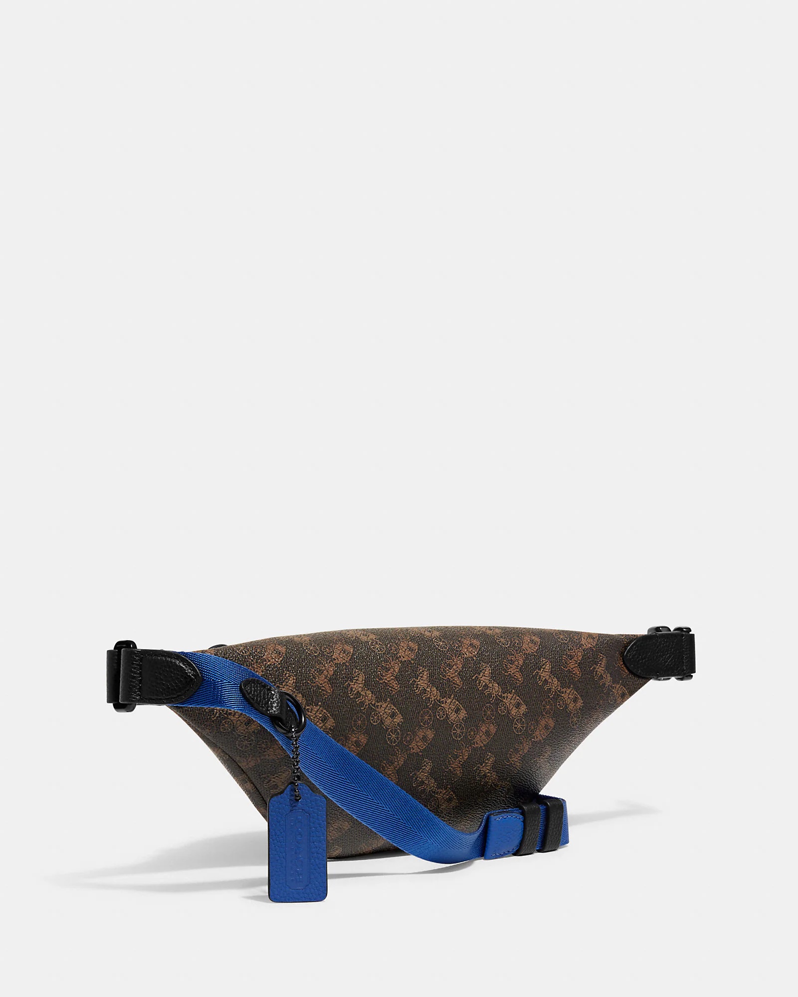 Coach Men Charter Mini Belt Bag 7 With Horse And Carriage Print in Truffle/Blue Fin (Retail) - Image 2