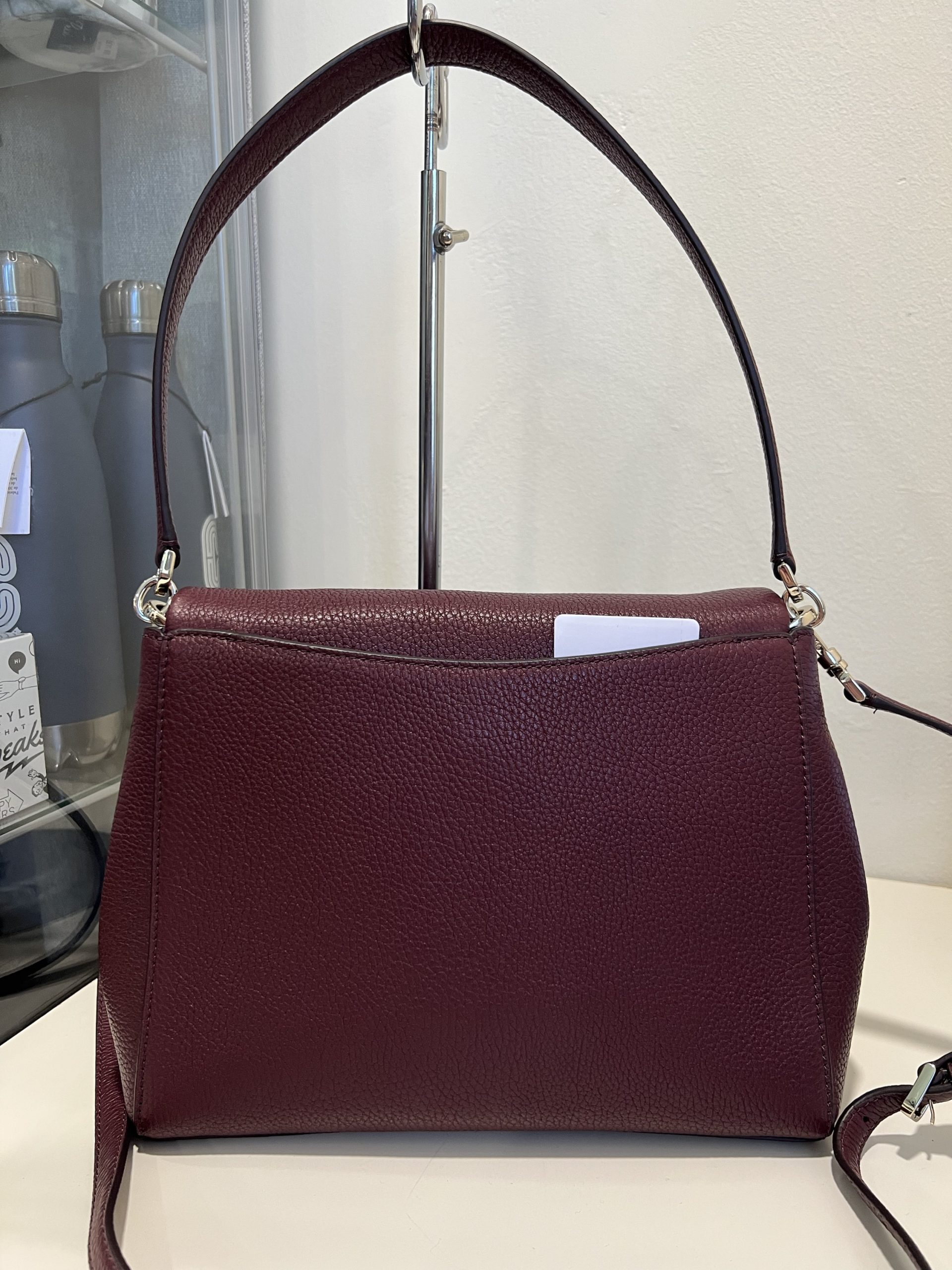 Kate Spade Leila Medium Flap Shoulder Bag in Cherrywood Exclusively USA