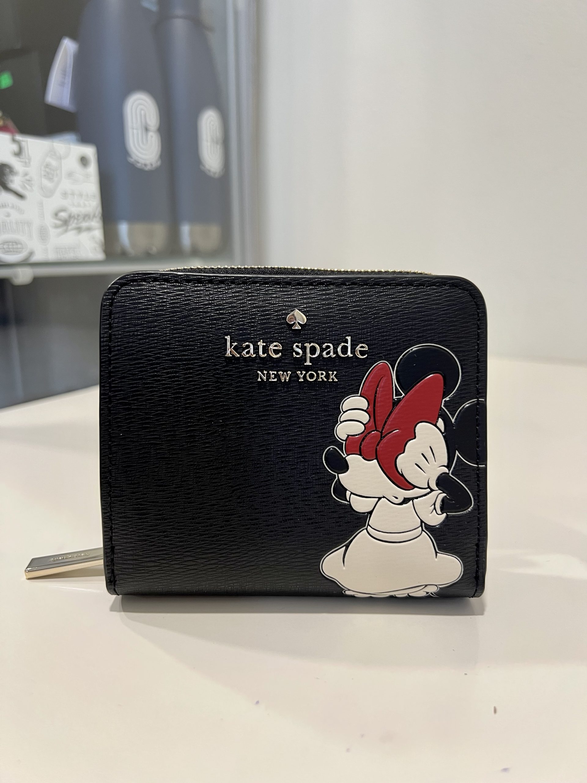 Disney X Kate Spade New York Minnie Mouse Zip Around Wallet Black Multi Exclusively Usa 7039