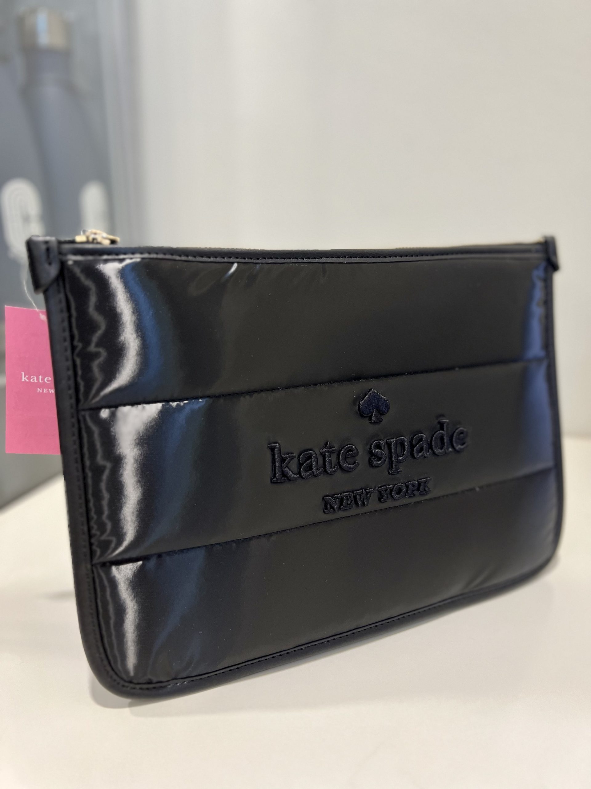 Kate Spade Ella Large Puffy Wristlet Pouch in Black – Exclusively USA