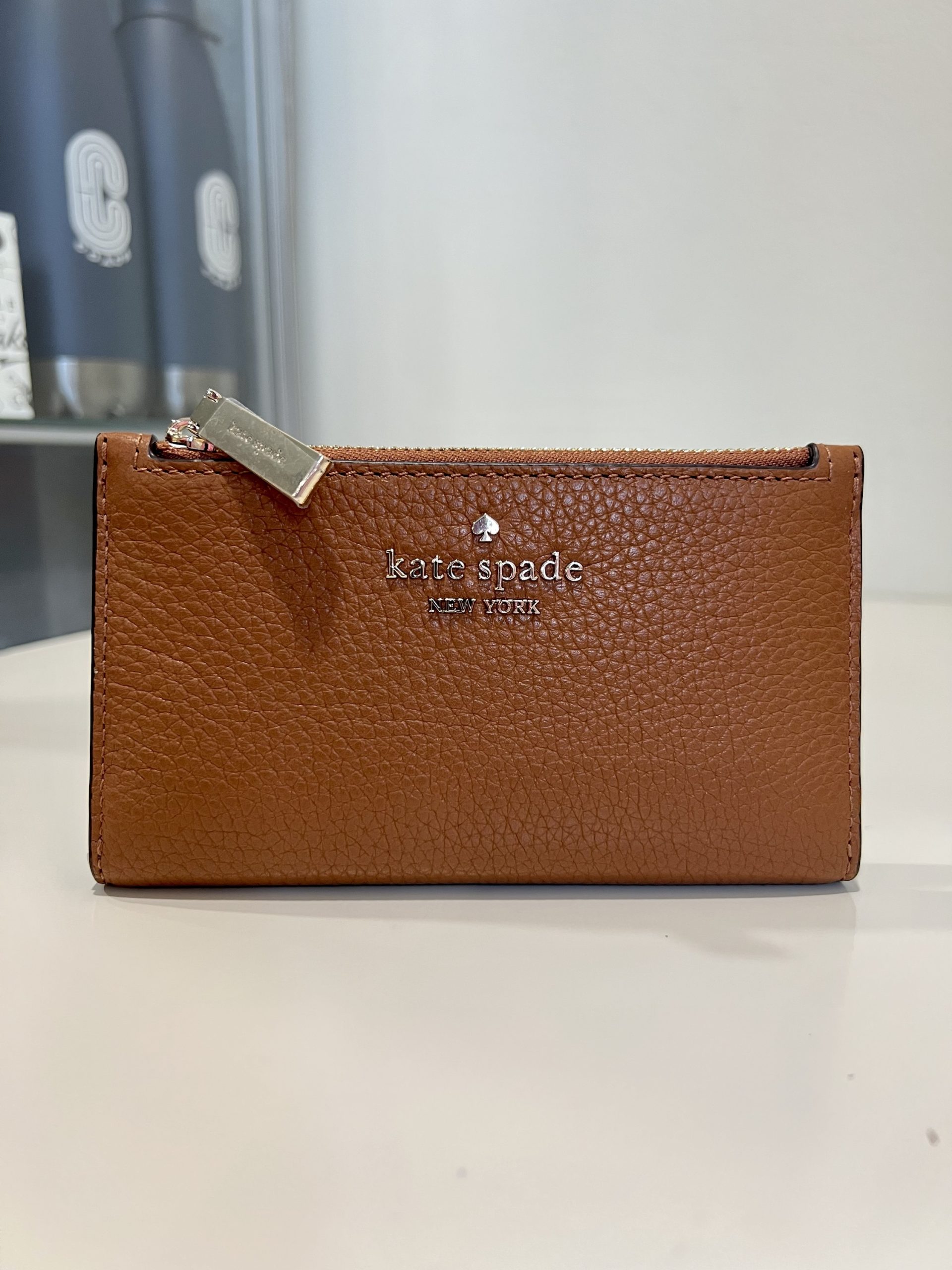 Kate Spade Leila Small Slim Bifold Wallet in Warmgingerbread