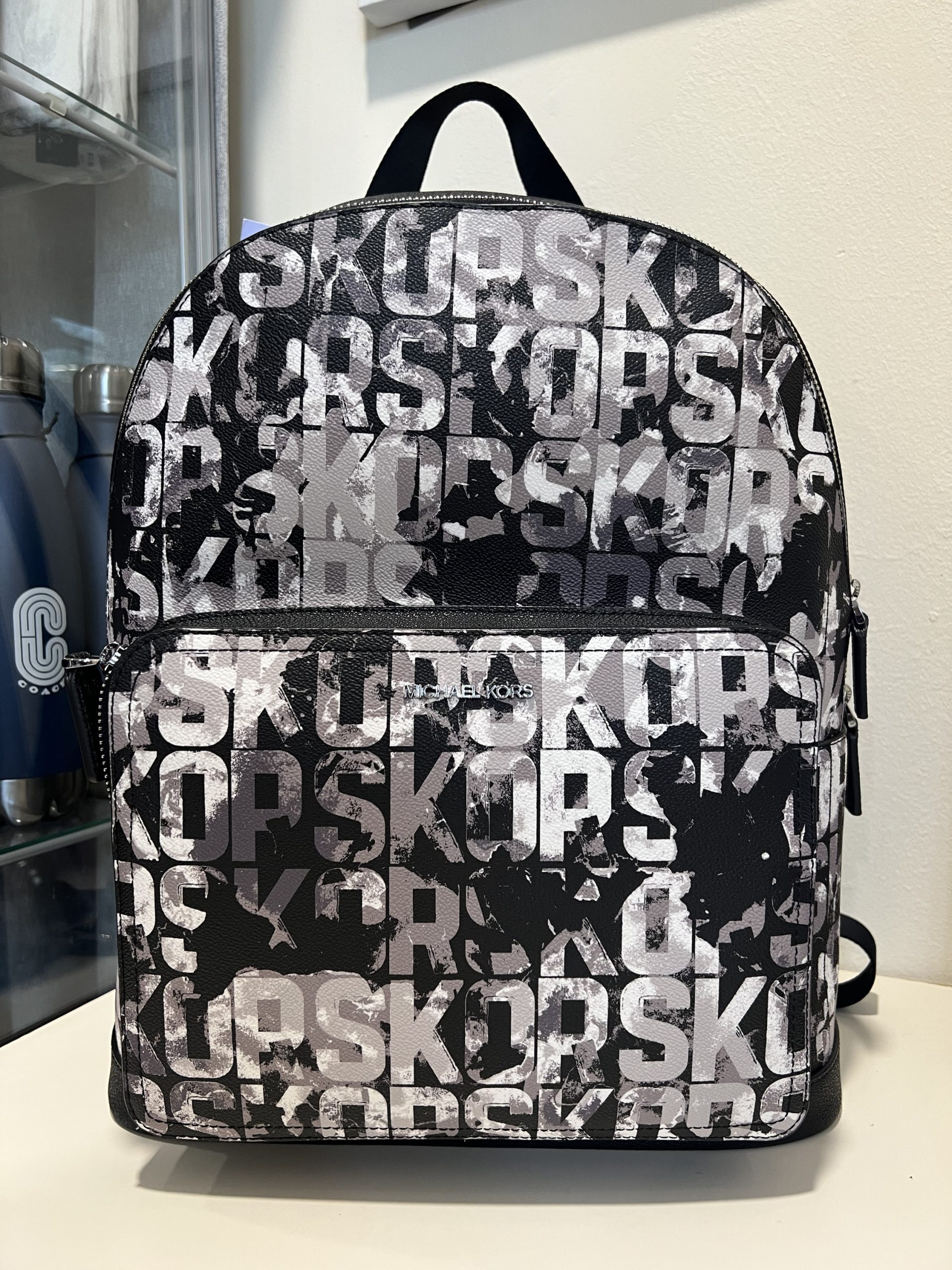 Michael Kors Cooper Commuter Large Logo Backpack in Black – Exclusively USA