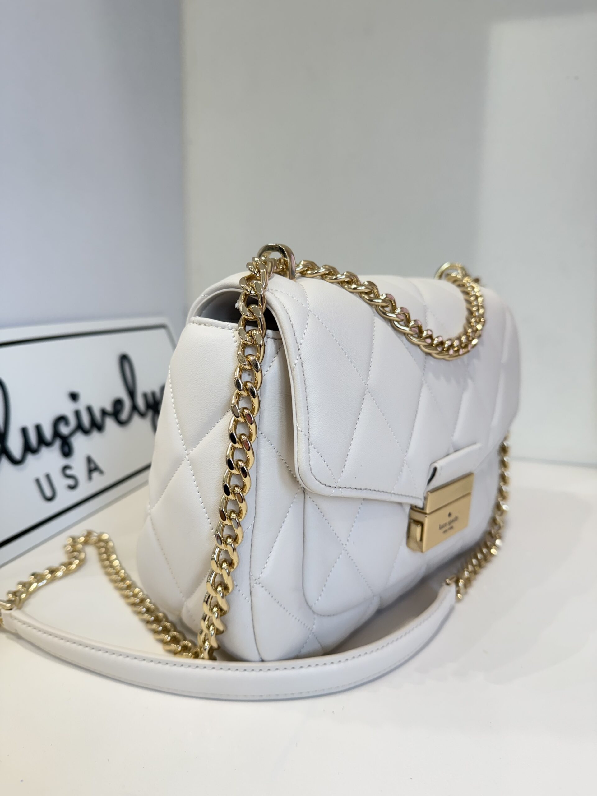Kate Spade Carey Small Flap Shoulder Bag in Parchment - Image 2