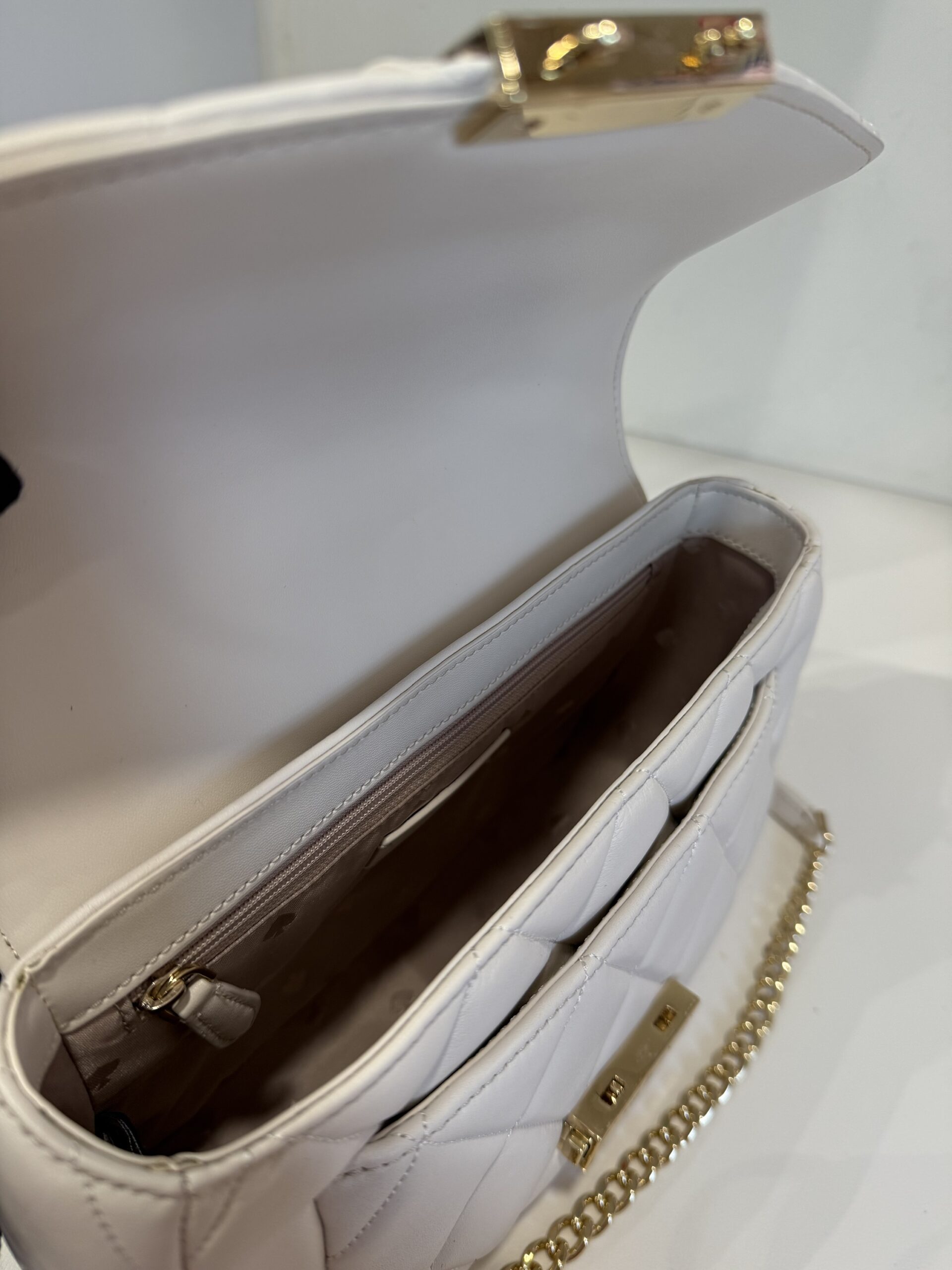 Kate Spade Carey Small Flap Shoulder Bag in Parchment - Image 3