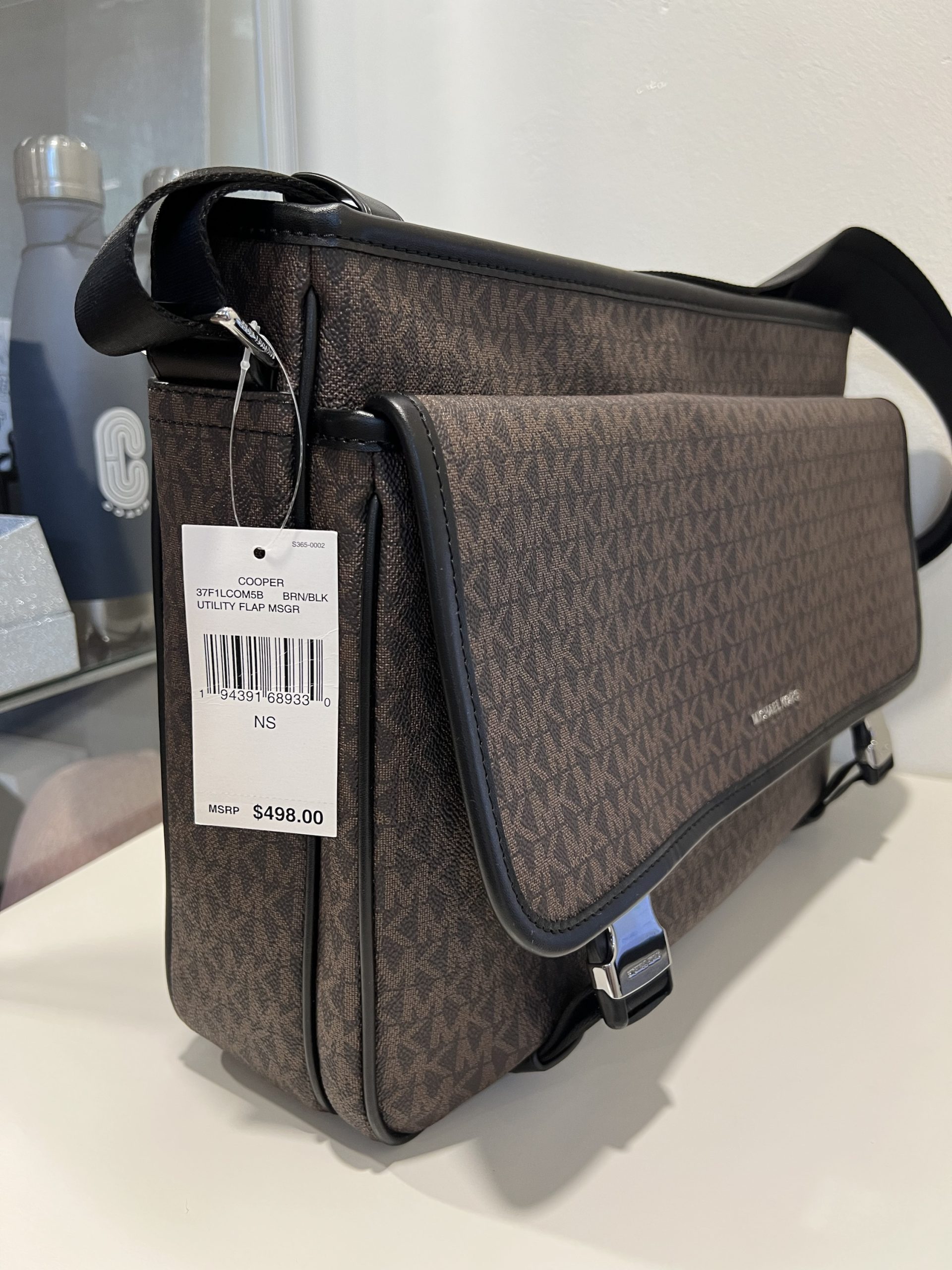 Michael Kors Cooper Utility Flap Messenger in Signature Brown - Image 2