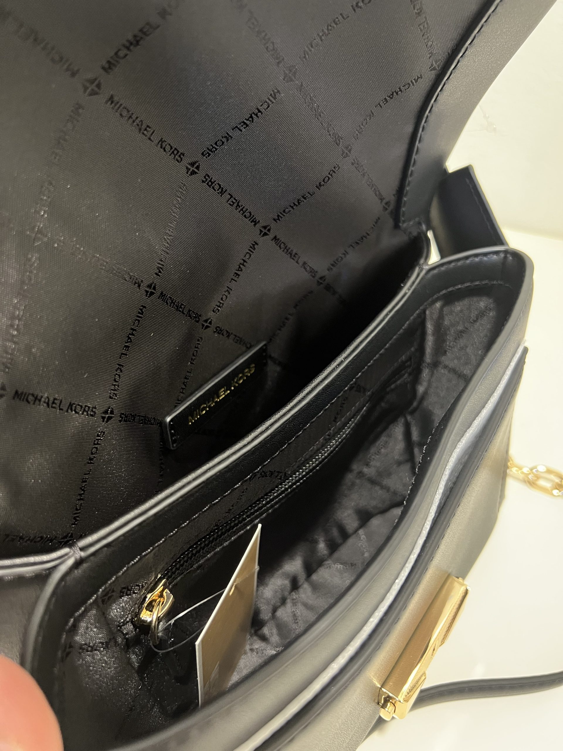 Michael Kors Cece Medium Flap Shoulder Bag in Black - Image 3