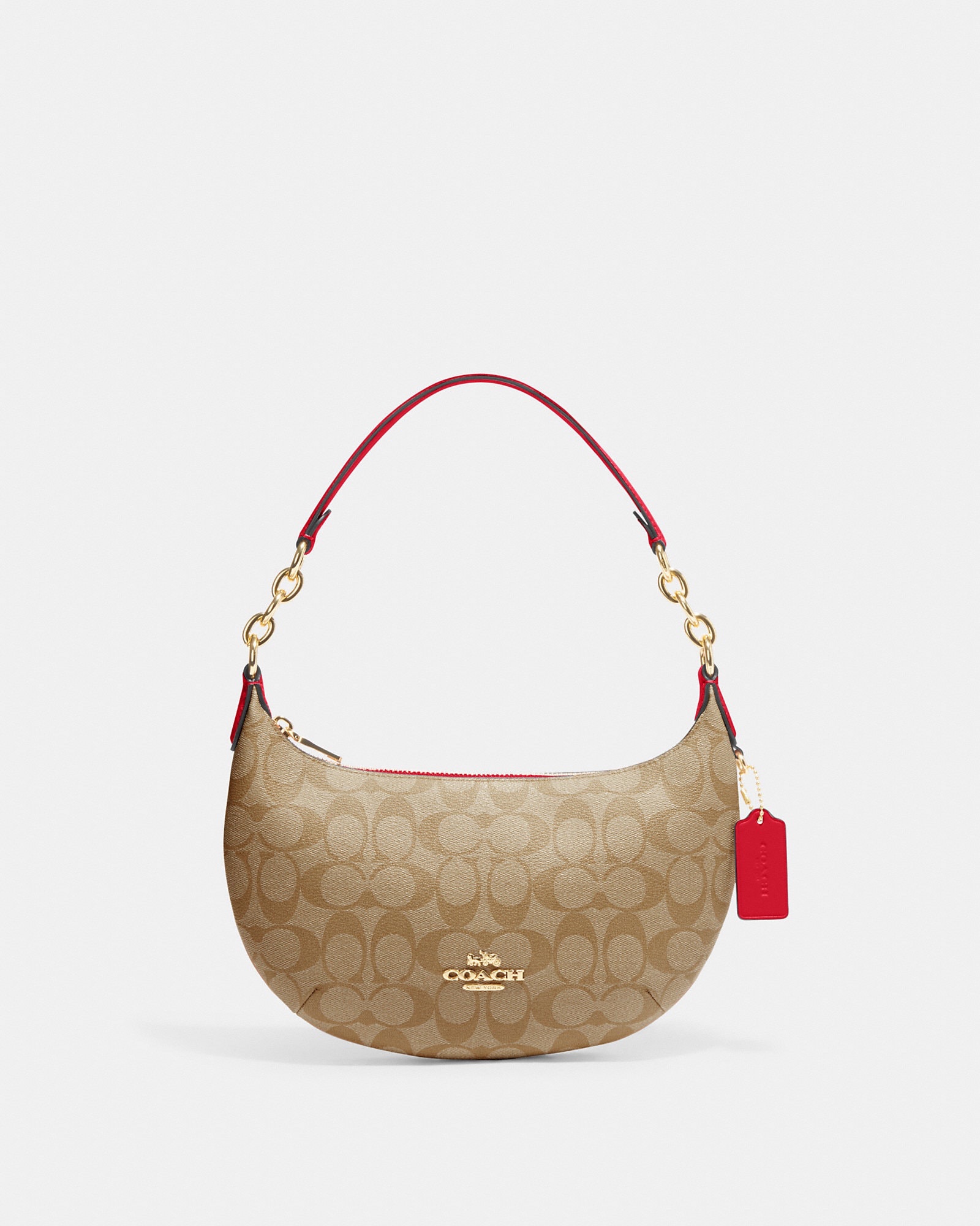 Coach Payton in Signature Khaki Red – Exclusively USA
