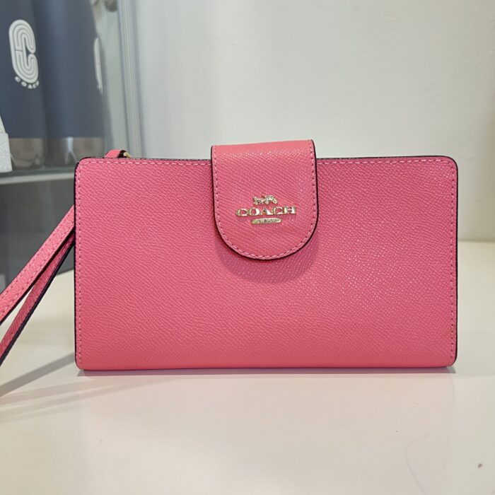 Coach Tech Wallet in Pink Lemonade