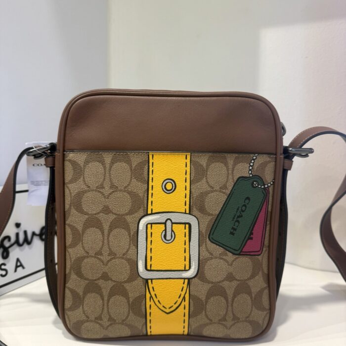 Coach Hudson Crossbody 21 In Signature Canvas With Trompe L’oeil Print