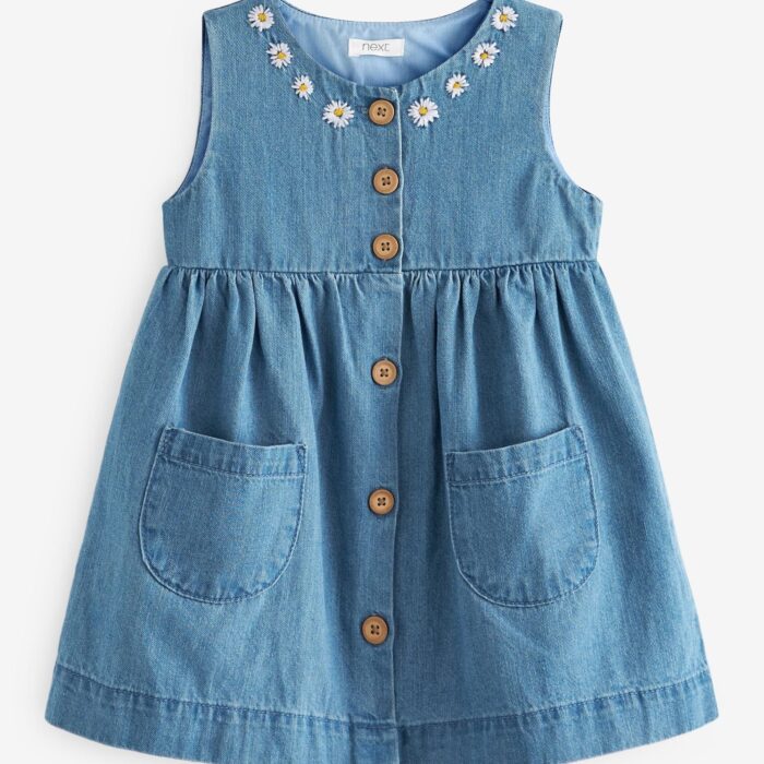 Next Button Front Cotton Dress (12 - 18 months)