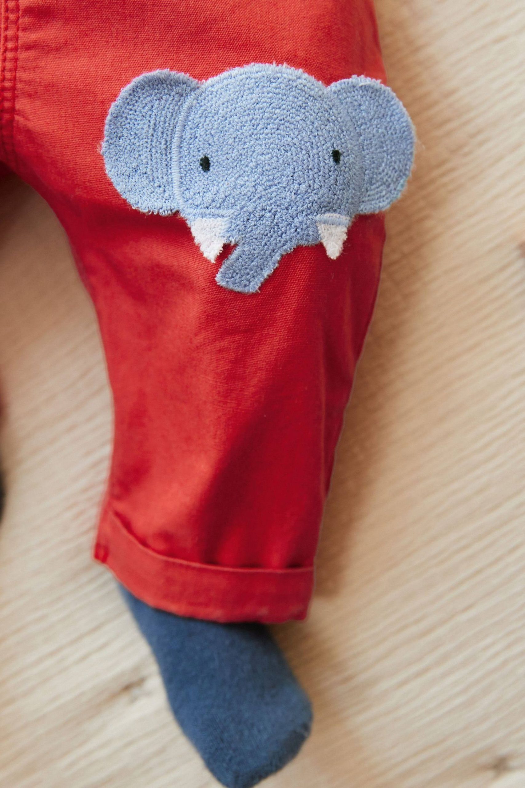 Next Red Character Woven Dungarees And Bodysuit Set (12-18 months) - Image 4